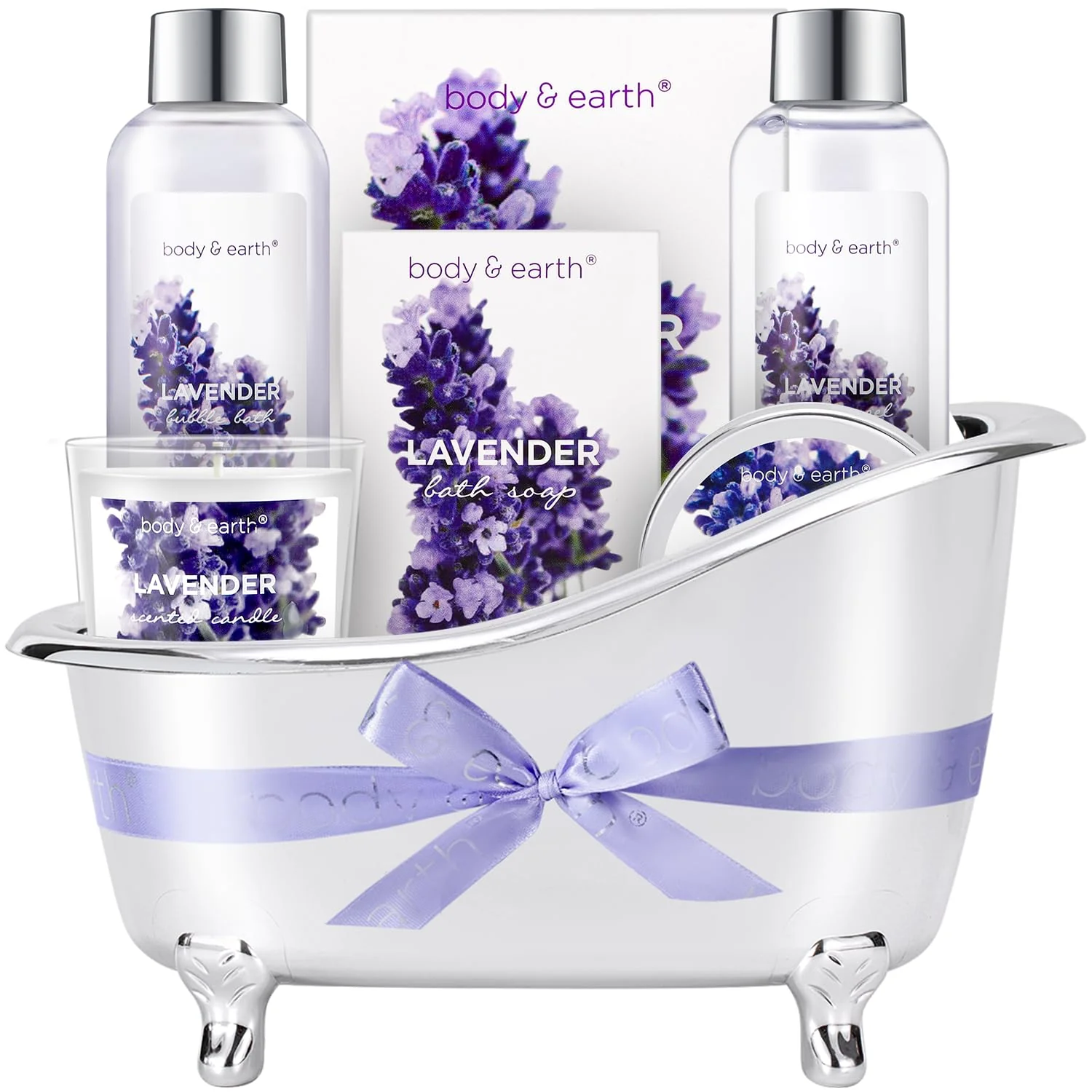 Dependable Gift Set for Women Body Earth Gifts Set Lavender Gift Baskets For Women Bath Sets with Bubble Bath Body Lotion Scented Candle Mother s Day Gifts User-Friendly