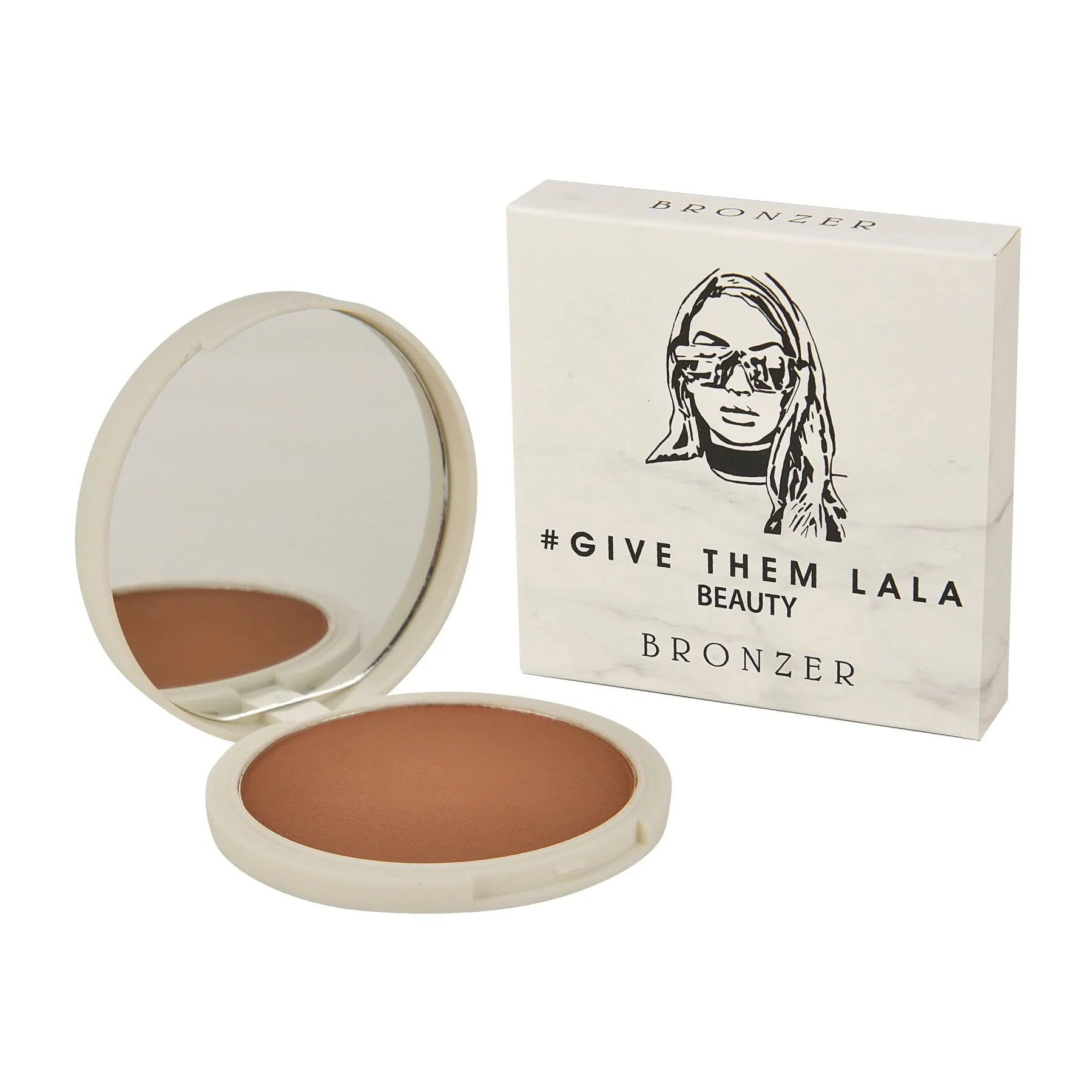 Recyclable GIVE THEM LALA BEAUTY Bronzer Powder - HAVANA Tan Color Butter Bronzer - Luxurious Matte Bronzer Available in Four Shades - Cruelty Face Bronzer Trendy