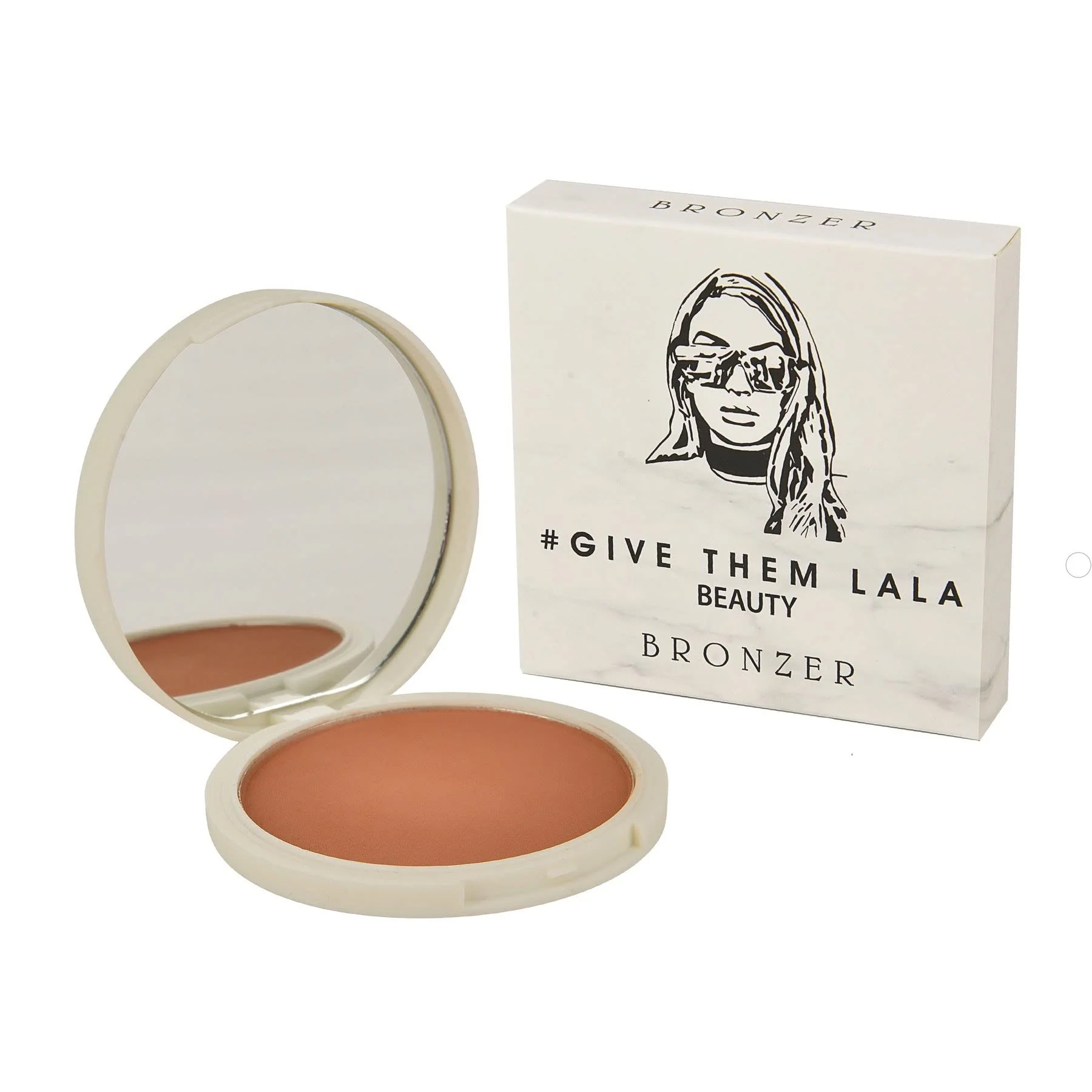 Smart GIVE THEM LALA BEAUTY Bronzer Powder - BARBADOS Tan Color Butter Bronzer - Luxurious Matte Bronzer Available in Four Shades - Cruelty Face Genuine