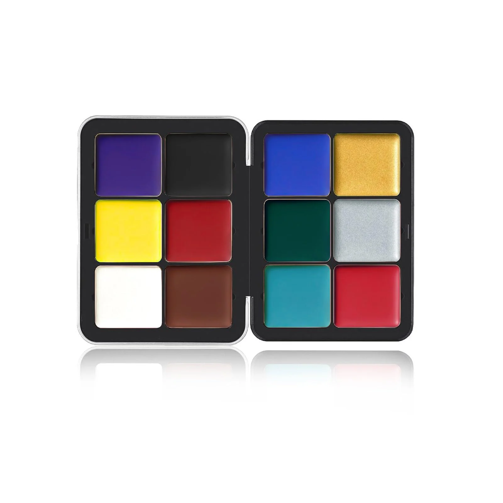 Stylish 12 Color Face Body Paint Palette Professional Face Painting Kit Creamy Waterproof Oil-Based Painting Palette for Parties Halloween Cosplay Stage Smart