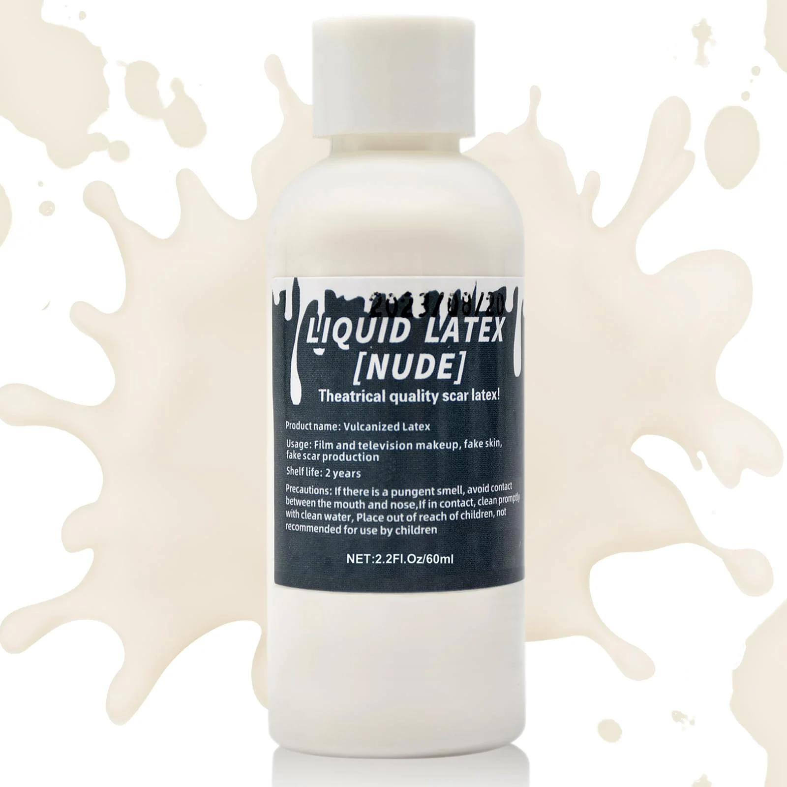 Classic 2.2 fl oz Liquid Latex Halloween SFX Makeup Kit Clear Adhesive Latex Glue for Skin Special Costume Effects for istic Scar Cut Wounds Peeling Skin High-Performance