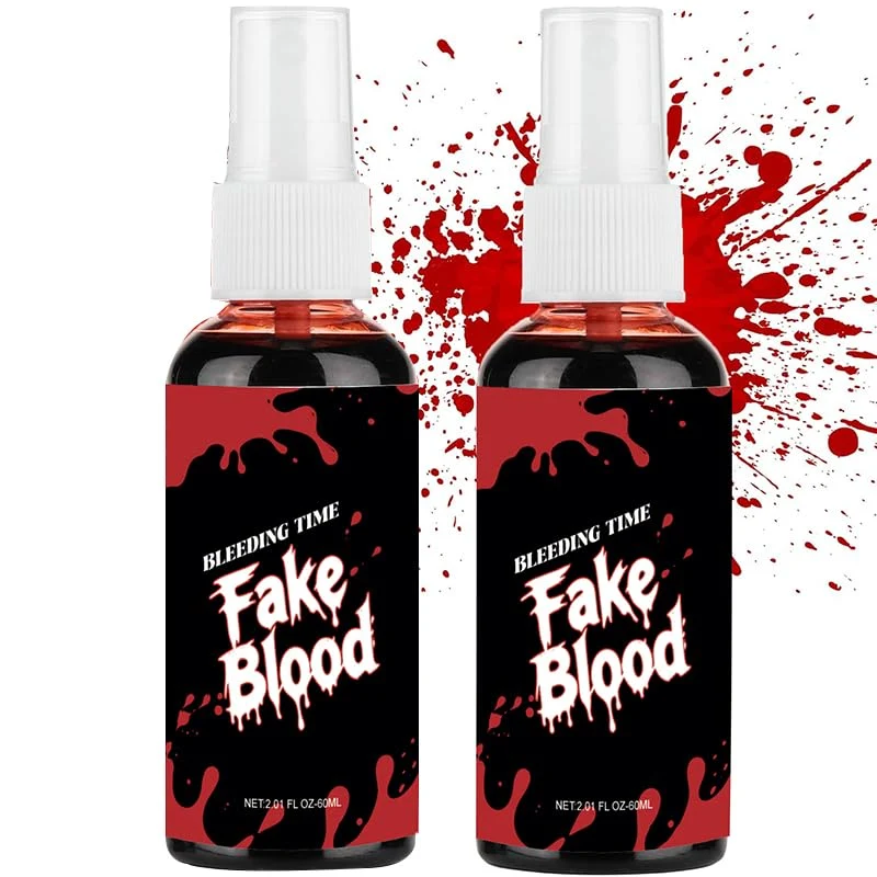 Organic 2pack Halloween Fake Blood Special Effects SFX Makeup Set for Zombie Vampire Monster Cosplay Carefully Designed