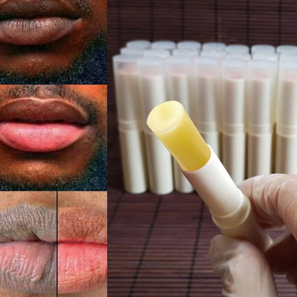 Excellent 2PCS Natural Plant Lip Balm for Dark Lips Exfoliating Lip Scrub Moisturizing Lip Hyaluronic Acid Exfoliating Dead Skin Lip Balm for Smokers Restore Prestigious