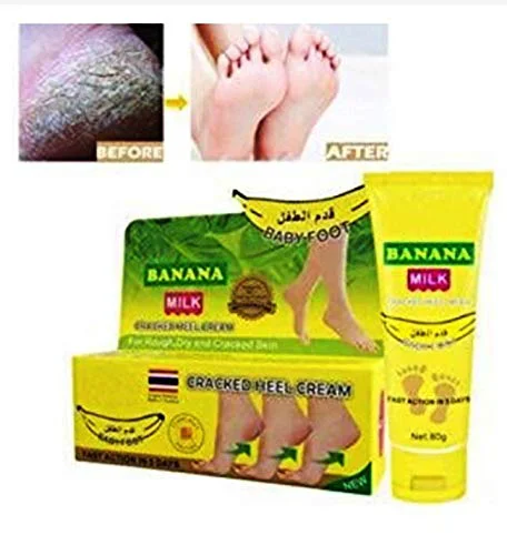 Unique A Bonne' Cracked Heel Cream Banana Milk Rescue your feet Eliminate dry skin Cracked skin 50 g. Functional