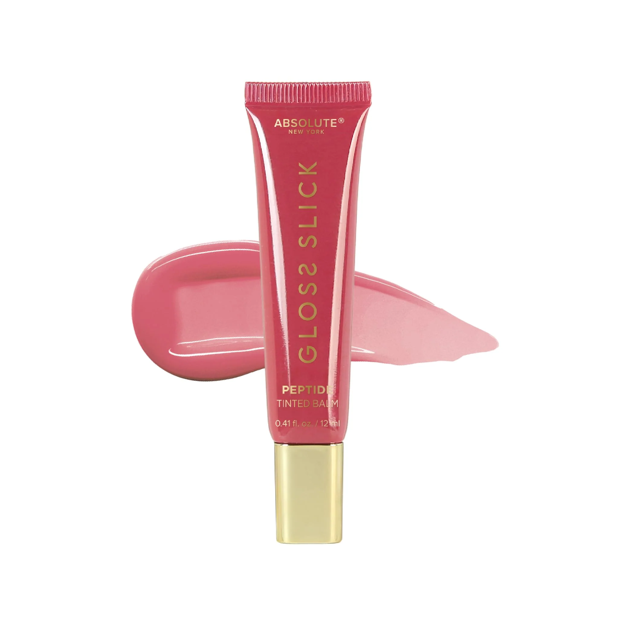 Organic Absolute New York Gloss Slick Peptide Tinted Balm Weightless and Non-Sticky Soft Hydrated and Plump Lips MLPT02 Sweet Bubblegum Innovative