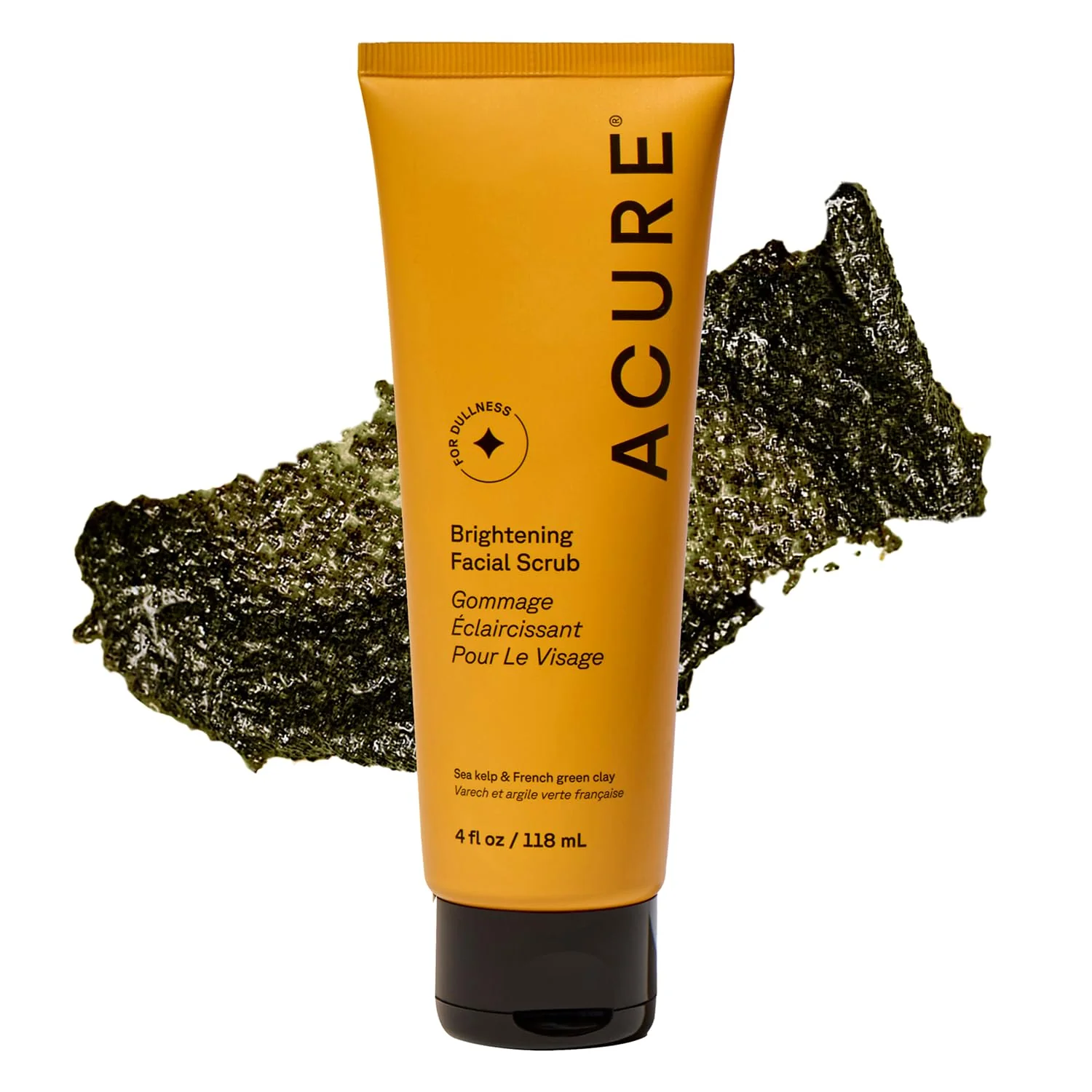Responsible Acure Brightening Facial Scrub - Exfoliating Face Wash Gentle Daily Scrubber Exfoliator for Women Men for Radiant Skin Cleansing Wash with Sea Relaxed