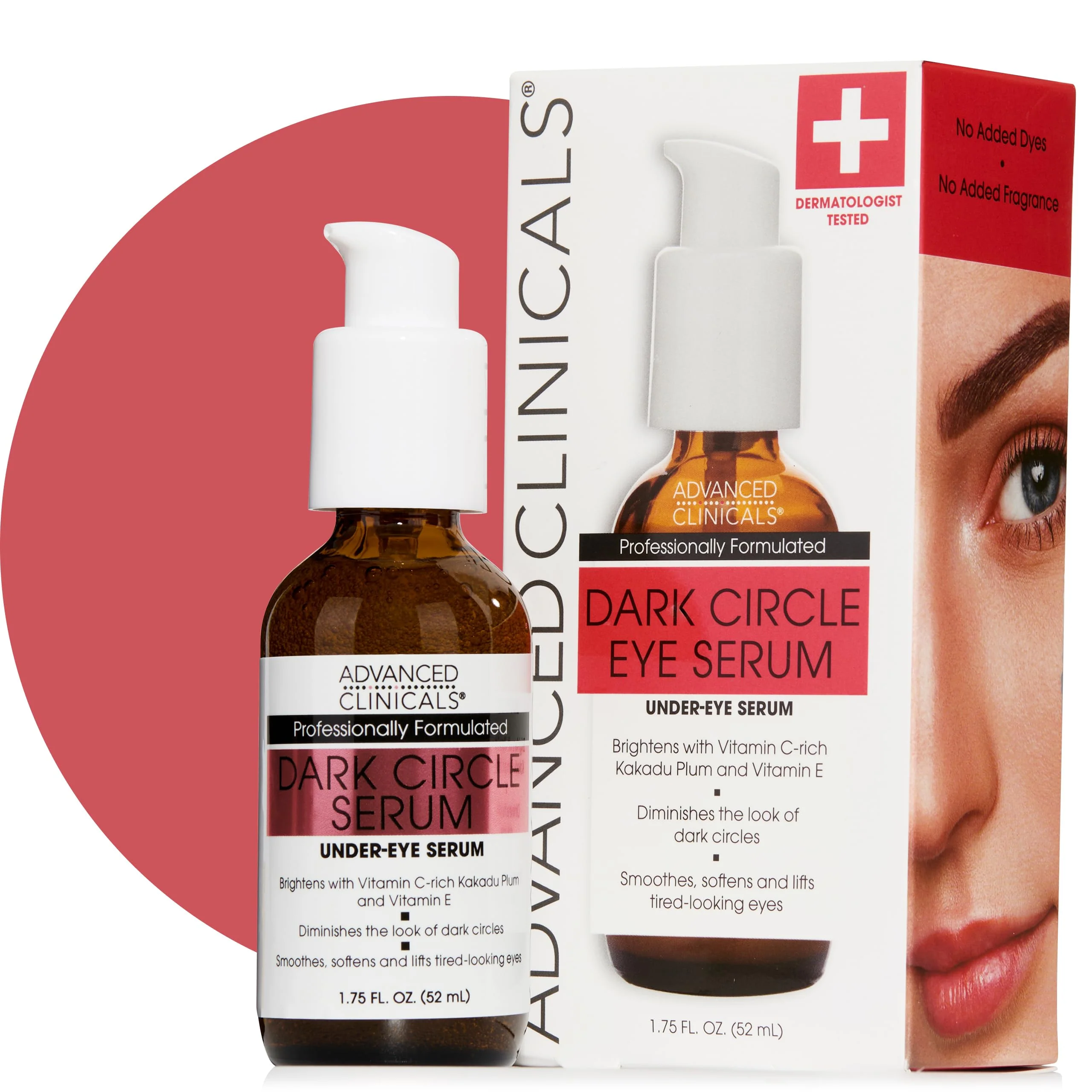 Selected Advanced Clinicals Dark Circle Caffeine Under Eye Serum For Face With Hyaluronic Acid Moisturizer Peptides Brightening Vitamin C Serum Helps Casual