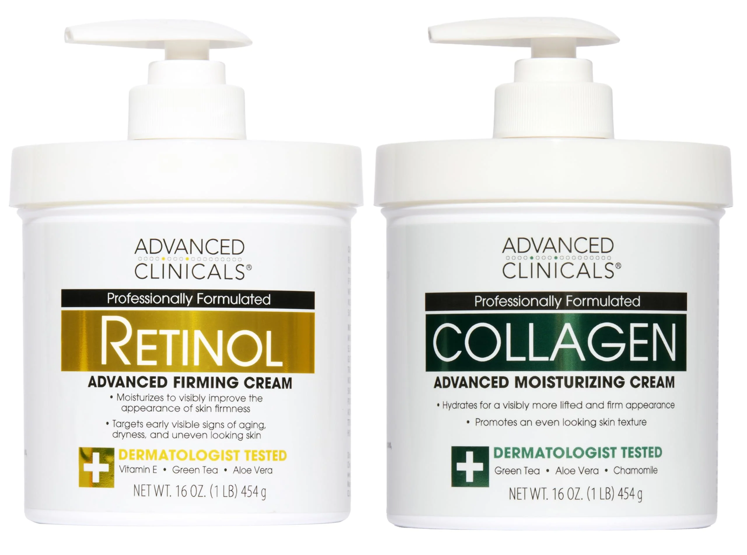 Relaxed Advanced Clinicals Retinol Body Lotion Collagen Cream Fragrance Face Moisturizer Body Cream 2pc Skincare Set For Women Men Helps Reduce Exclusive