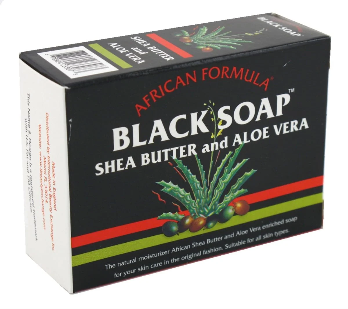 Modern African Formula Black Soap 3.5 Ounce Shea Butter Aloe Vera Pack of 3 Efficient