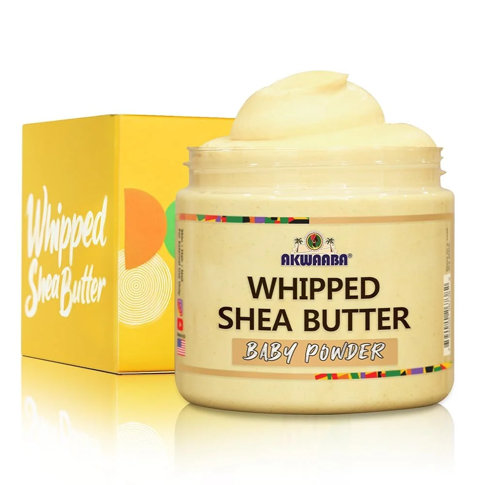 Comfortable AKWAABA Whipped Shea Butter Baby Powder - Nourishes Moisturizes Made with Shea Butter No Dyes Parabens 12 oz 340 g Exclusive