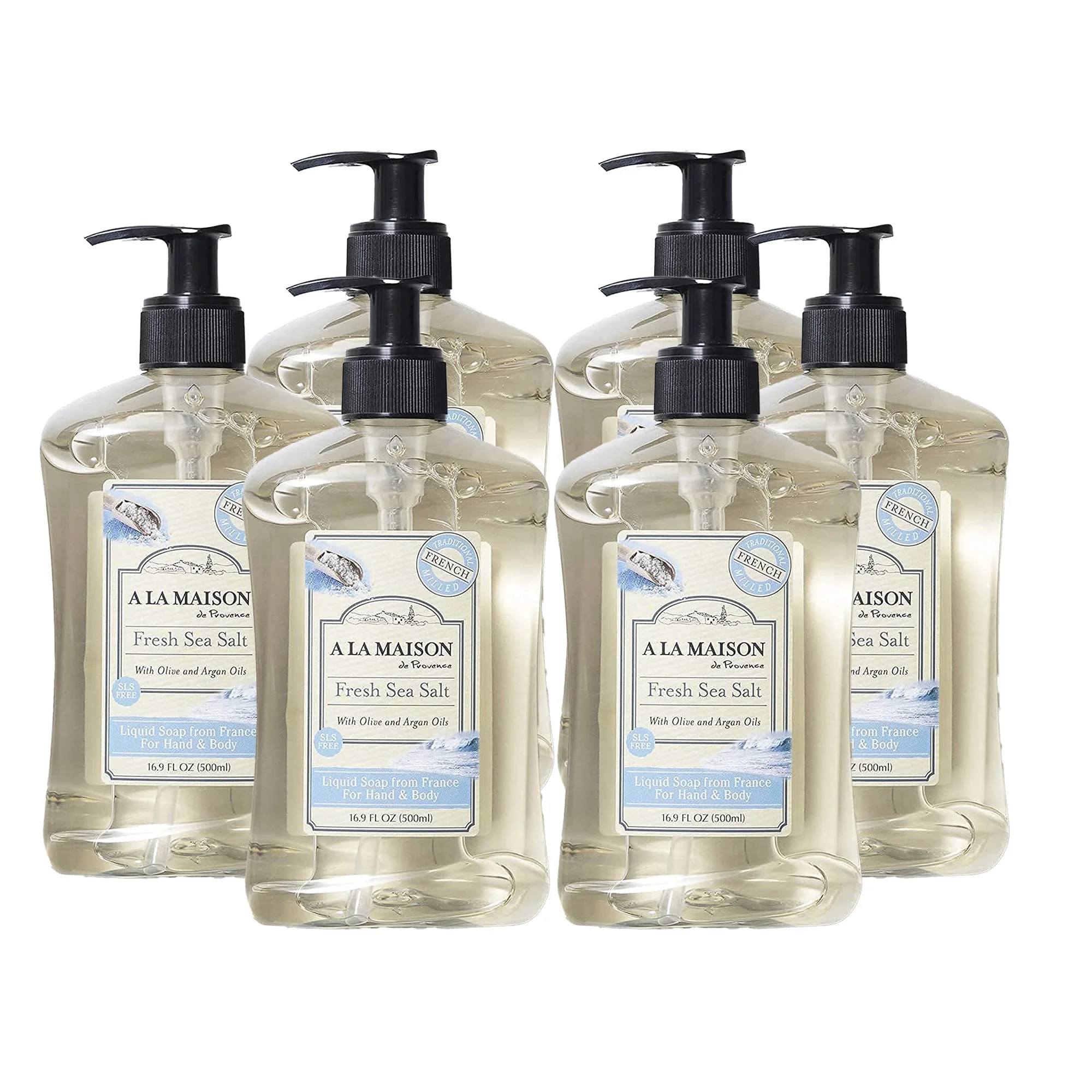 Outstanding A LA MAISON French Liquid Hand Soap Fresh Sea Salt - Natural Hand Wash Made with Essential Oils - Biodegradable Plant-Based Vegan Cruelty- Prestigious