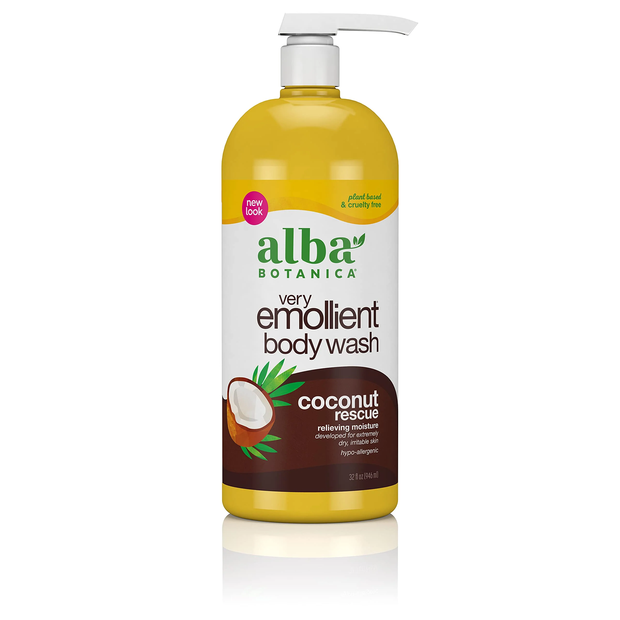 Verified Alba Botanica Very Emollient Body Wash Coconut Rescue 32 Oz Crafted