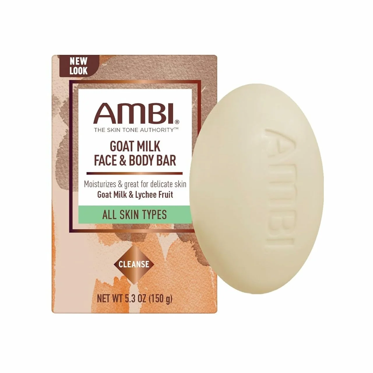 Premium Material Ambi Goat Milk Face Body Bar Moisturizing Formula for All Skin Types Gentle Enough for Delicate Skin Fragrance- Hypoallergenic Recyclable