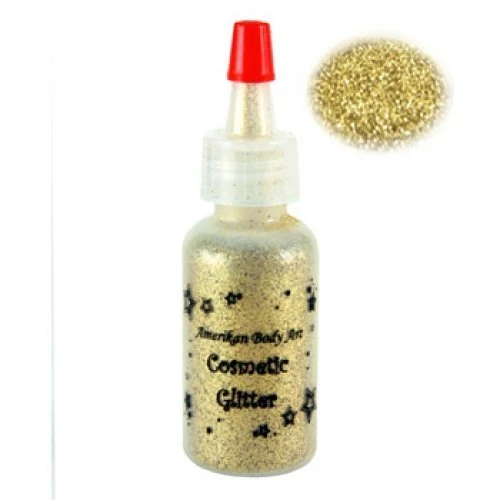 World-Class Amerikan Body Art Opaque Glitter - Brilliant Gold 0.5 oz User-Friendly