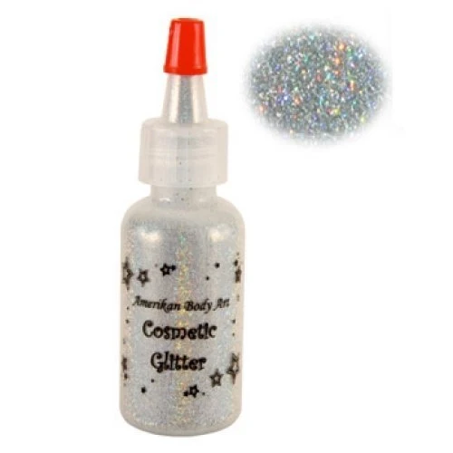 Quality Amerikan Body Art Semisheer Body Glitter - Holographic Silver 0.5 oz Premium Material