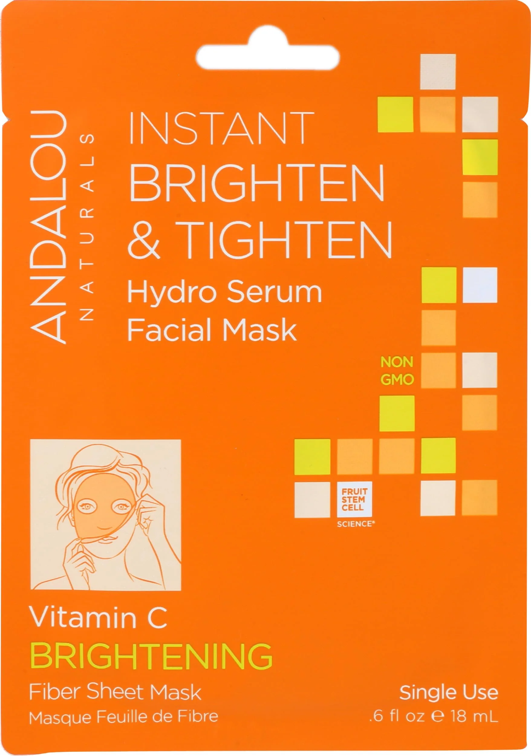 Casual Andalou Naturals Instant Brighten Tighten Hydro Serum Facial Mask 0.6 Fluid Ounce Specialty