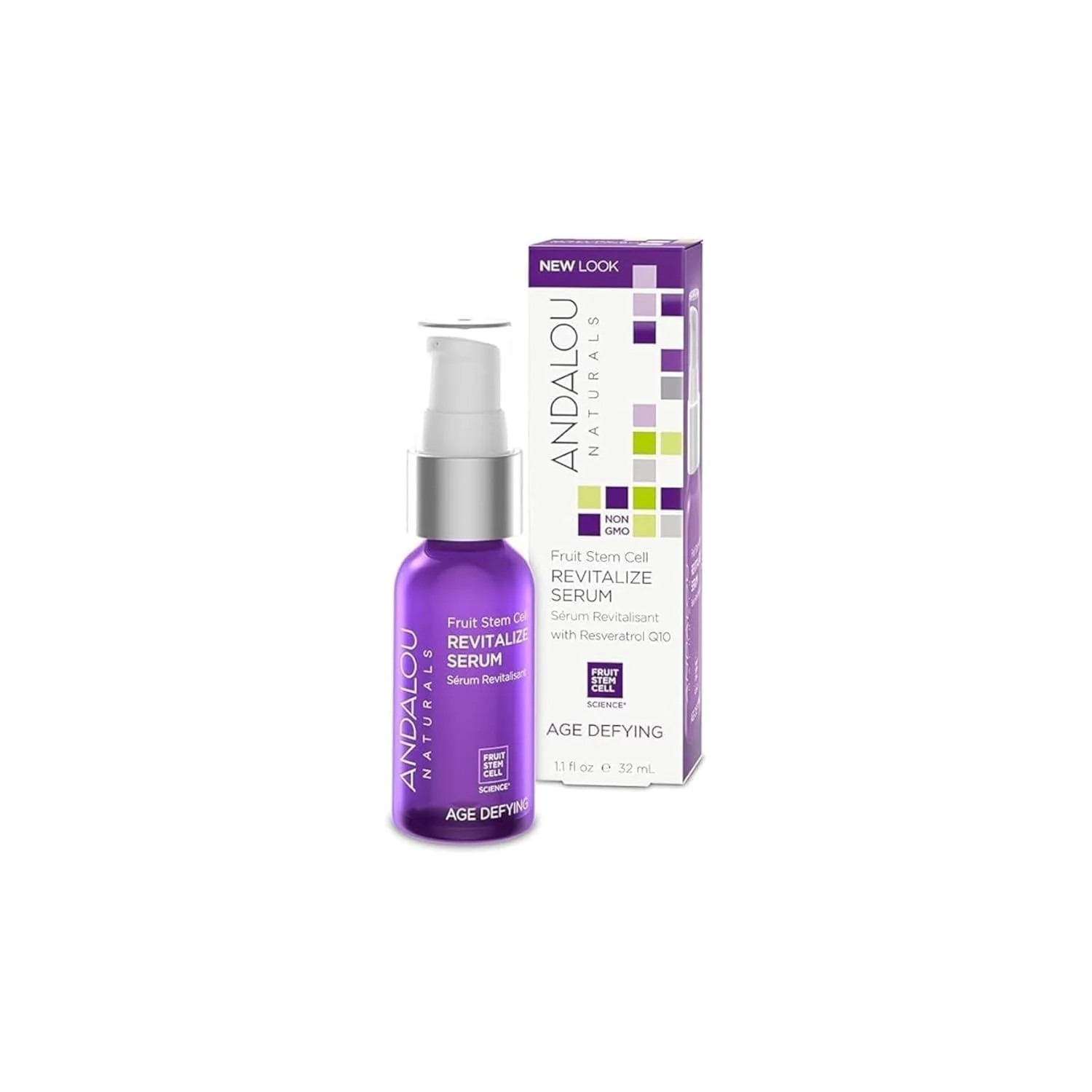 Easy-to-Use Andalou Naturals Fruit Stem Cell Revitalize Serum Age-Defying - 1.1 fl oz Classic