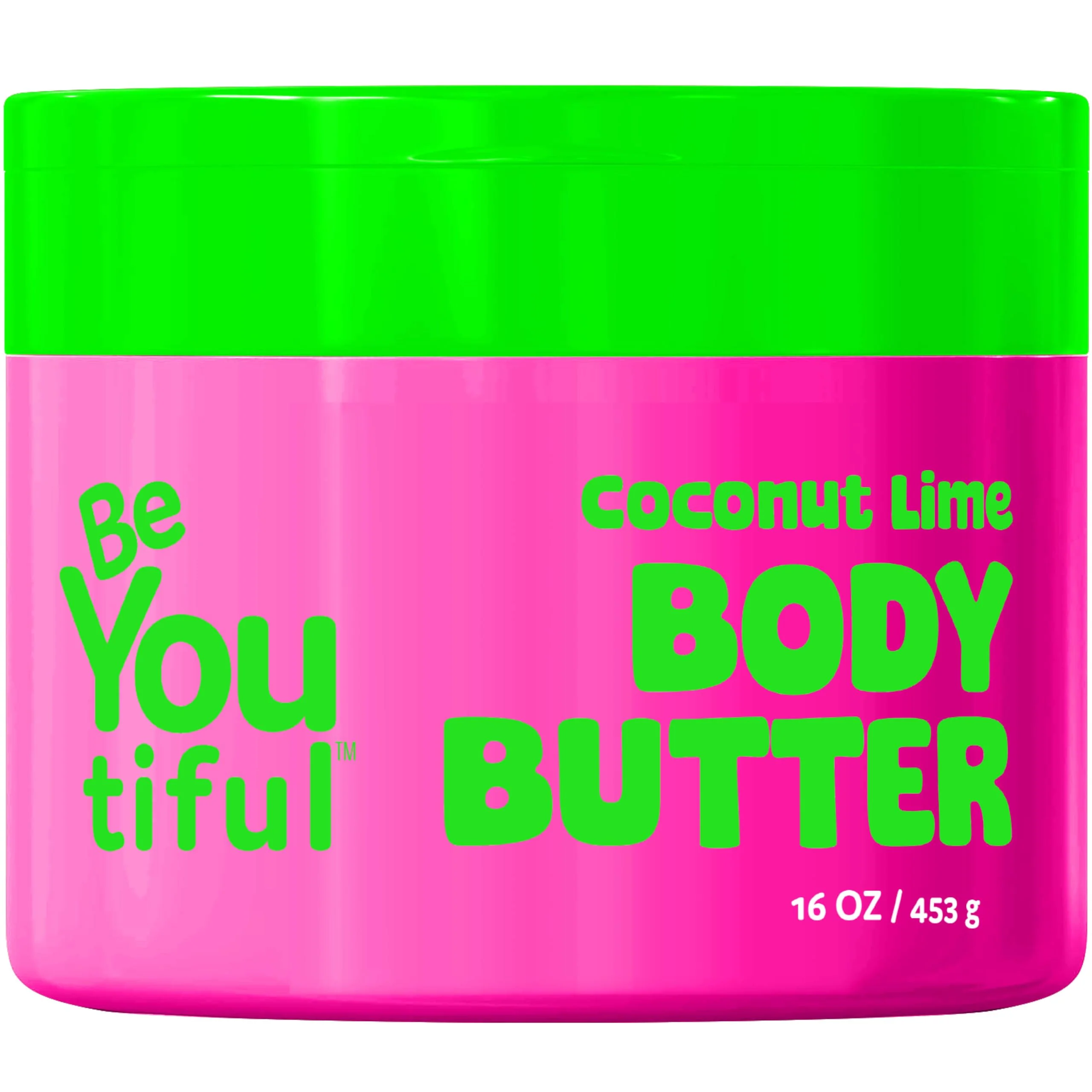 Long-Lasting BeYoutiful Coconut Lime Body Butter for Dry Skin Vitamin E Coconut Oil Shea Butter Cruelty Hydrating Moisturizer for Kids Teens 16 oz Outstanding
