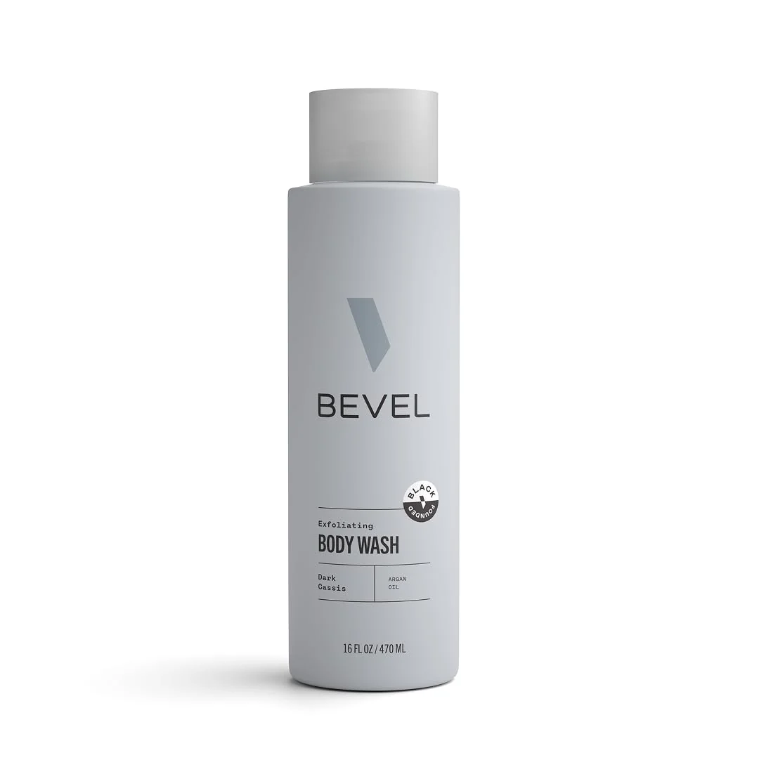 High-Quality Bevel Exfoliating Body Wash for Men - Dark Cassis Scent with Charcoal and Argan Oil 16 Oz Packaging May Vary Eco-Friendly
