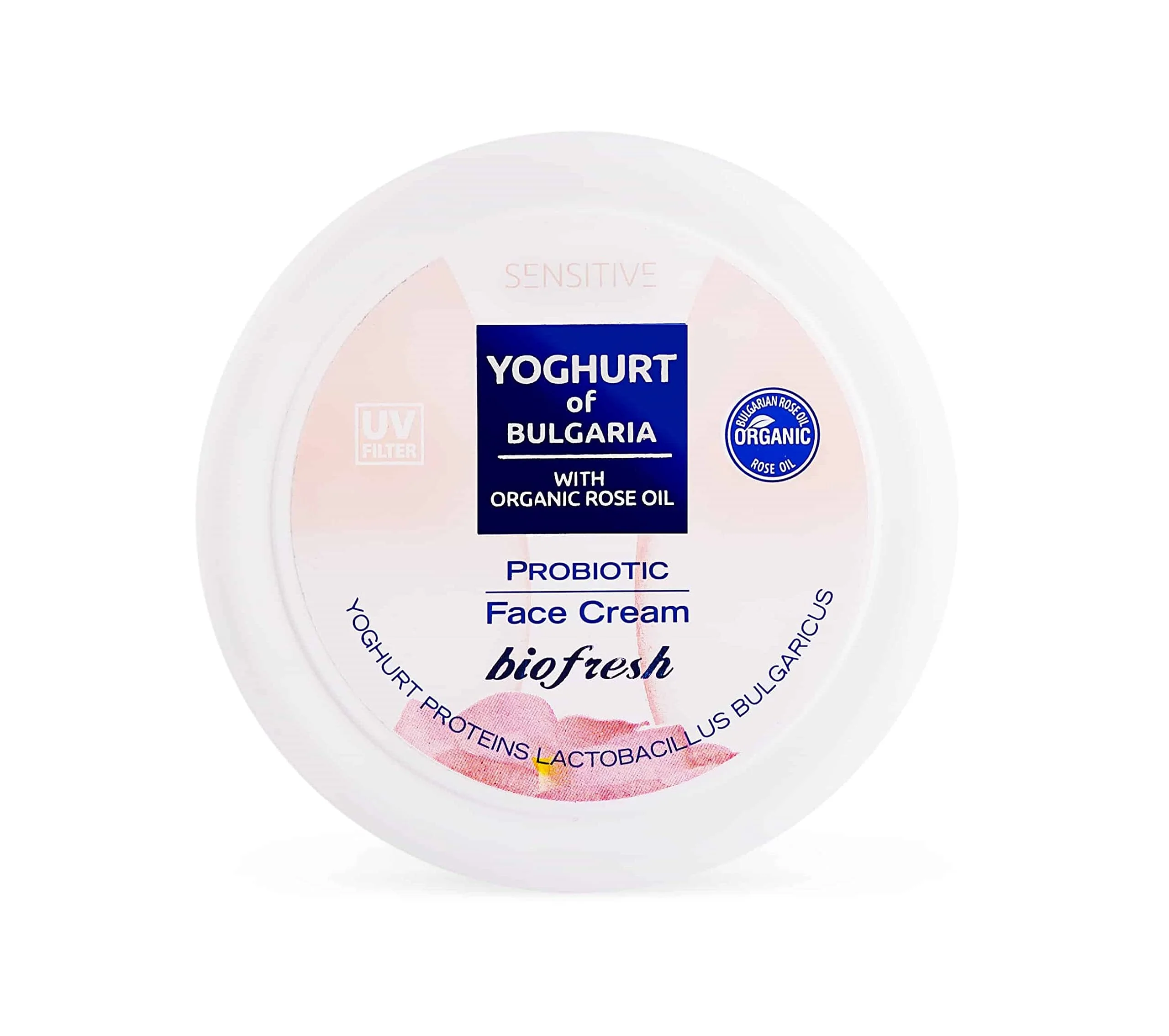 Effective Biofresh Yoghurt of Bulgaria Probiotic Face Cream with Natural Rose Oil 3.4 fl oz Smart