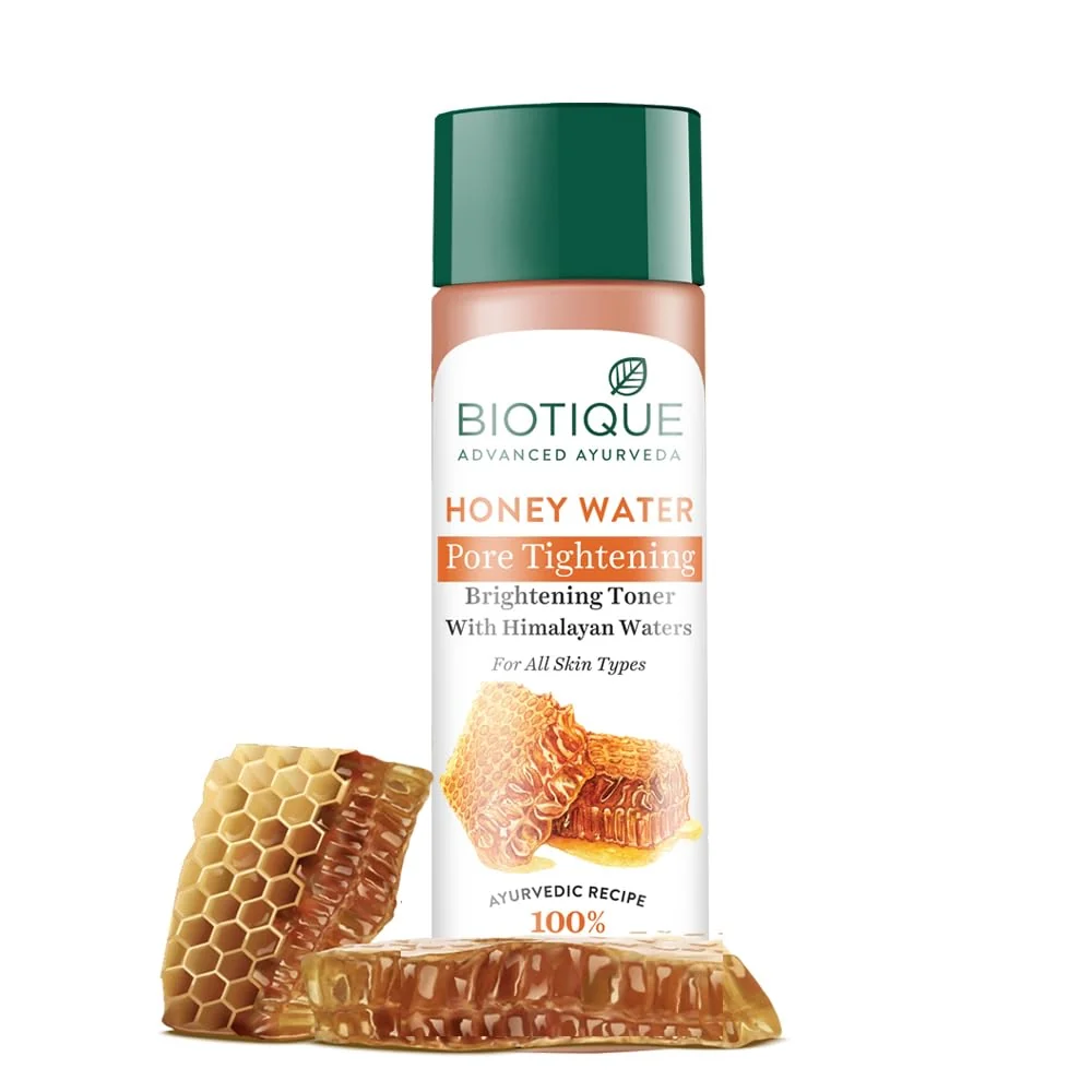Fine Biotique Bio Honey Water Clarifying Toner 120ml 4.05 Oz. I With Himalayan Water I All Skin Type I Blended With Pure Honey Aloe Vera Manjishtha Stylish
