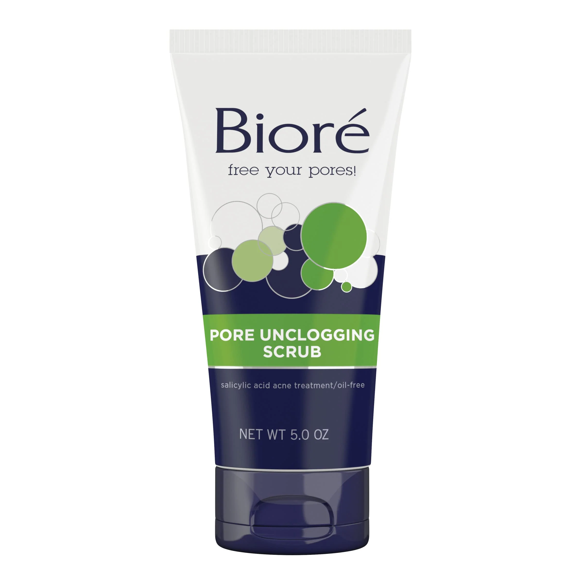 Professional Bioré Pore Unclogging Scrub Removes Excess Dirt and Oils Face Scrub with Salicylic Acid Oil HSA FSA 5 Ounces Lightweight