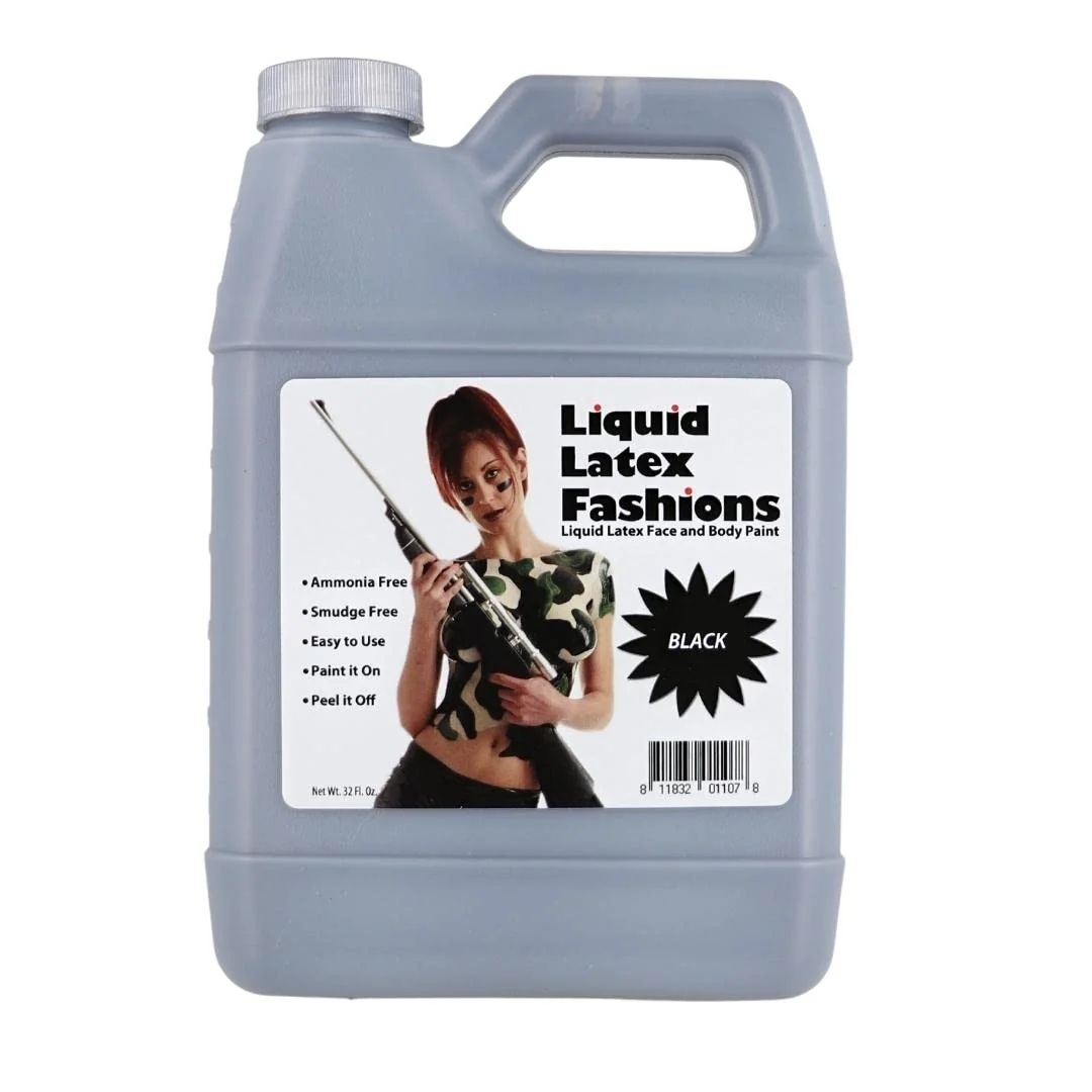 First-Class Black 32 Oz - Liquid Latex Body Paint Ammonia No Odor Easy On and Off Cosplay Makeup Creates Professional Monster Zombie Arts Prestigious