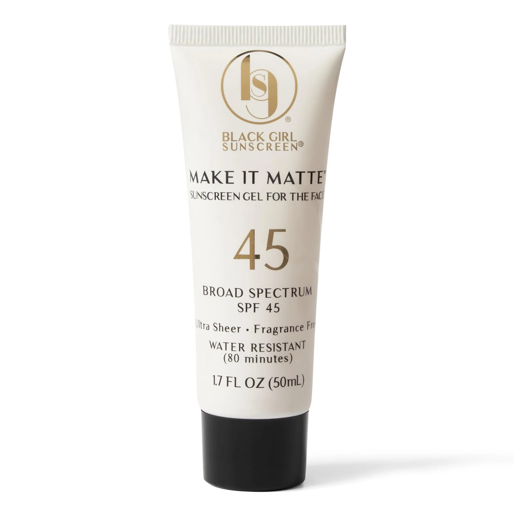 Enhanced Black Girl Sunscreen Make it Matte SPF 45 Gel Sunscreen for Face - SPF 45 Sun Protection Skin Care Travel Size Water Resistant Wear Under Superior