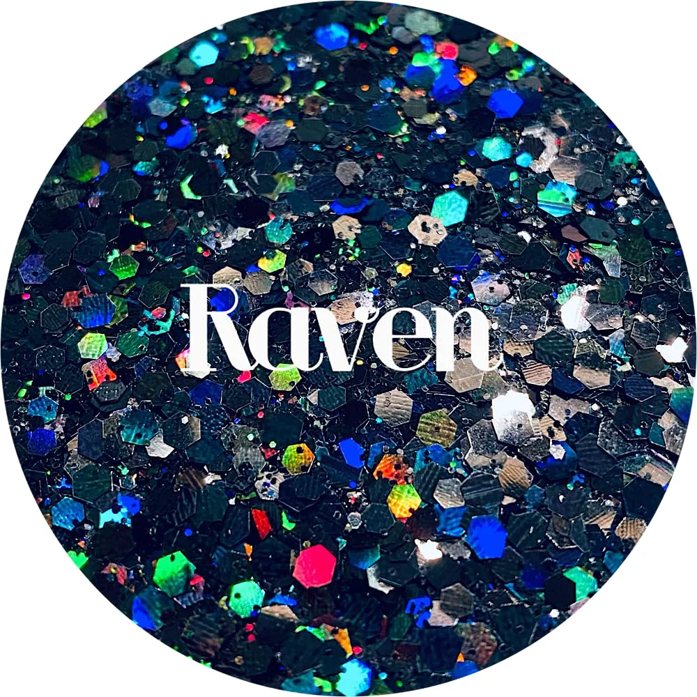 Soft Black Polyester Glitter Craft Glitter Glitter for Arts Crafts Tumblers Cosmetics Nails Epoxy Resin Art Slime DIY Body Glitter 1 Enhanced