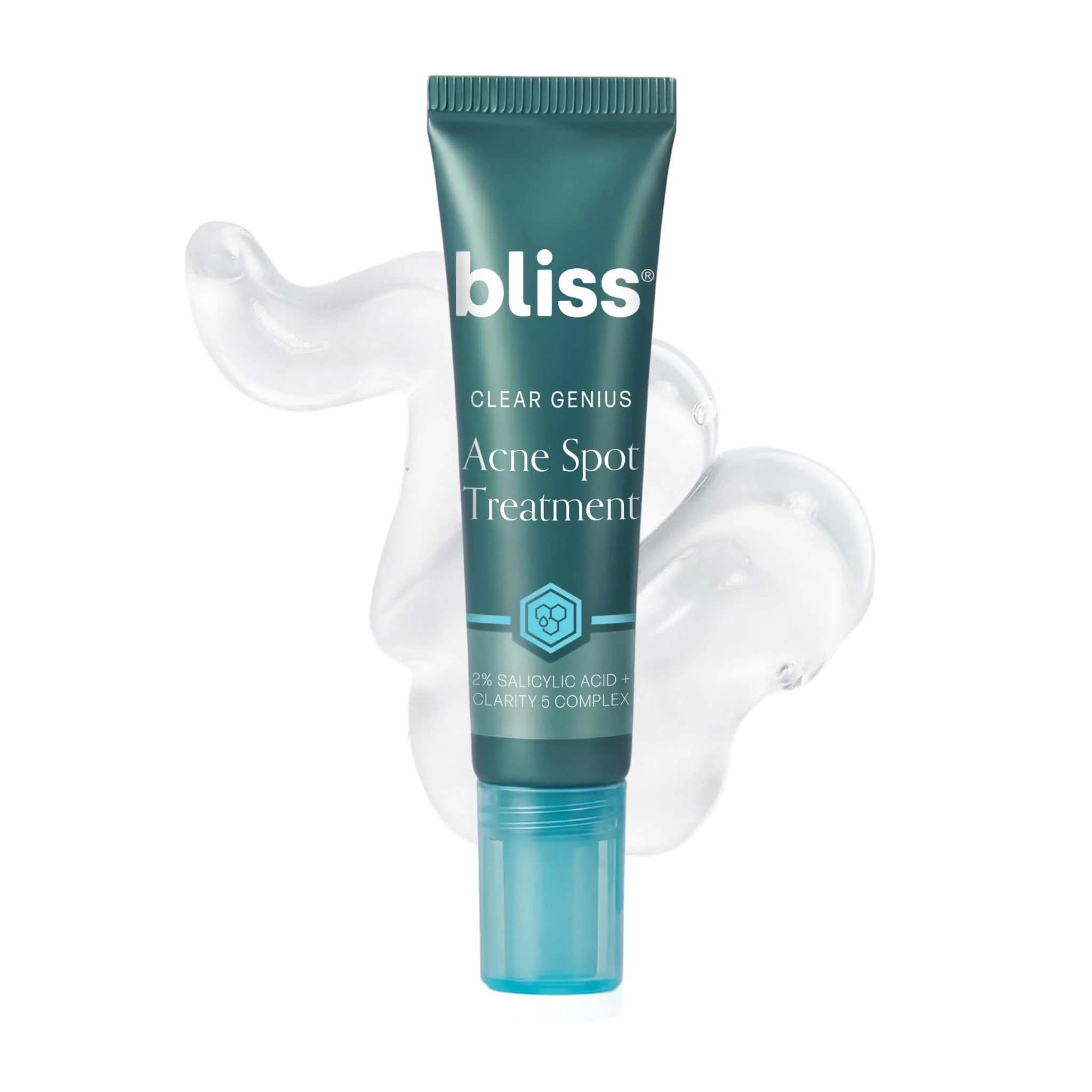 Responsible Bliss Clear Genius Acne Spot Treatment - Maximum Strength 2 Salicylic Acid Shrinks Blemishes - Clean Vegan Cruelty- 0.5 Fl Oz Recyclable