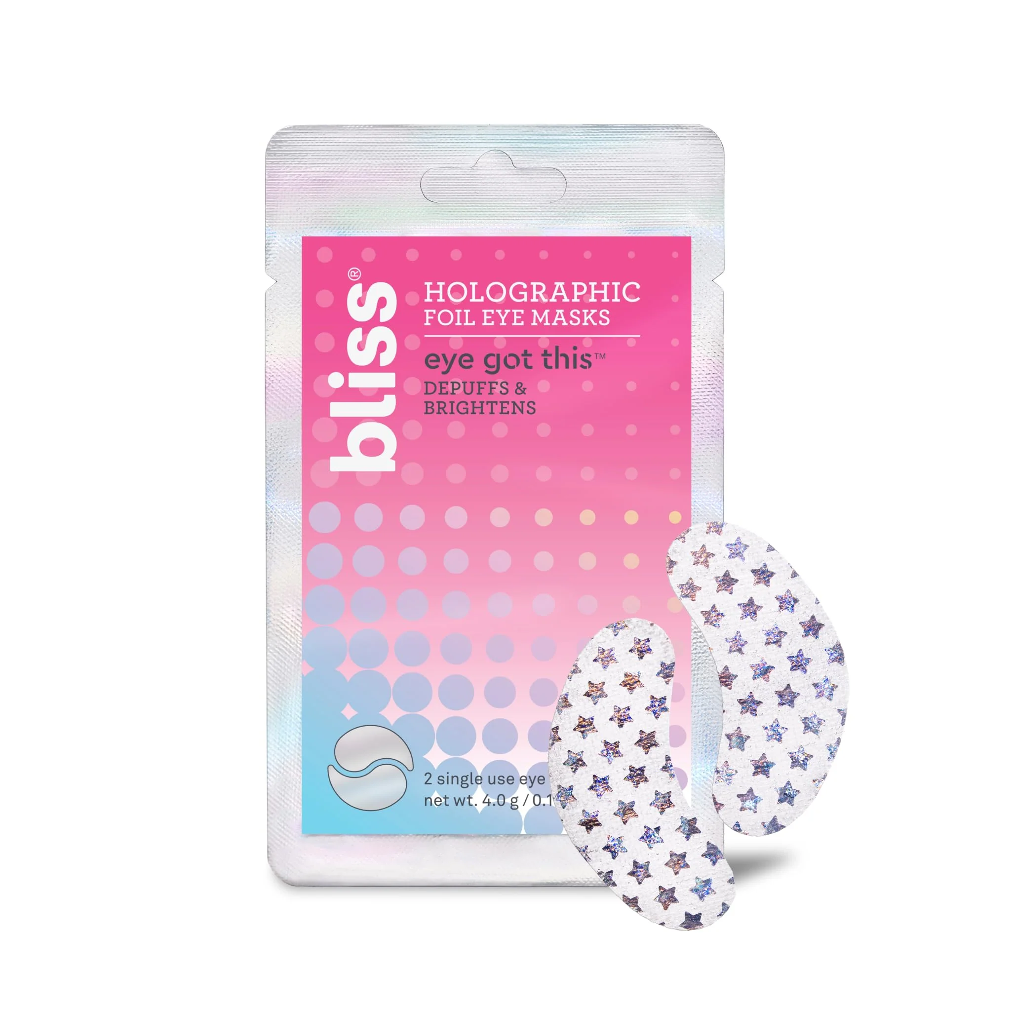 Convenient Bliss Eye Got This Holographic Foil Eye Masks - 5 Pack - Refreshing and Awakening Eyes - Reduces Puffiness and Dark Circles - Clean - Vegan Consistent