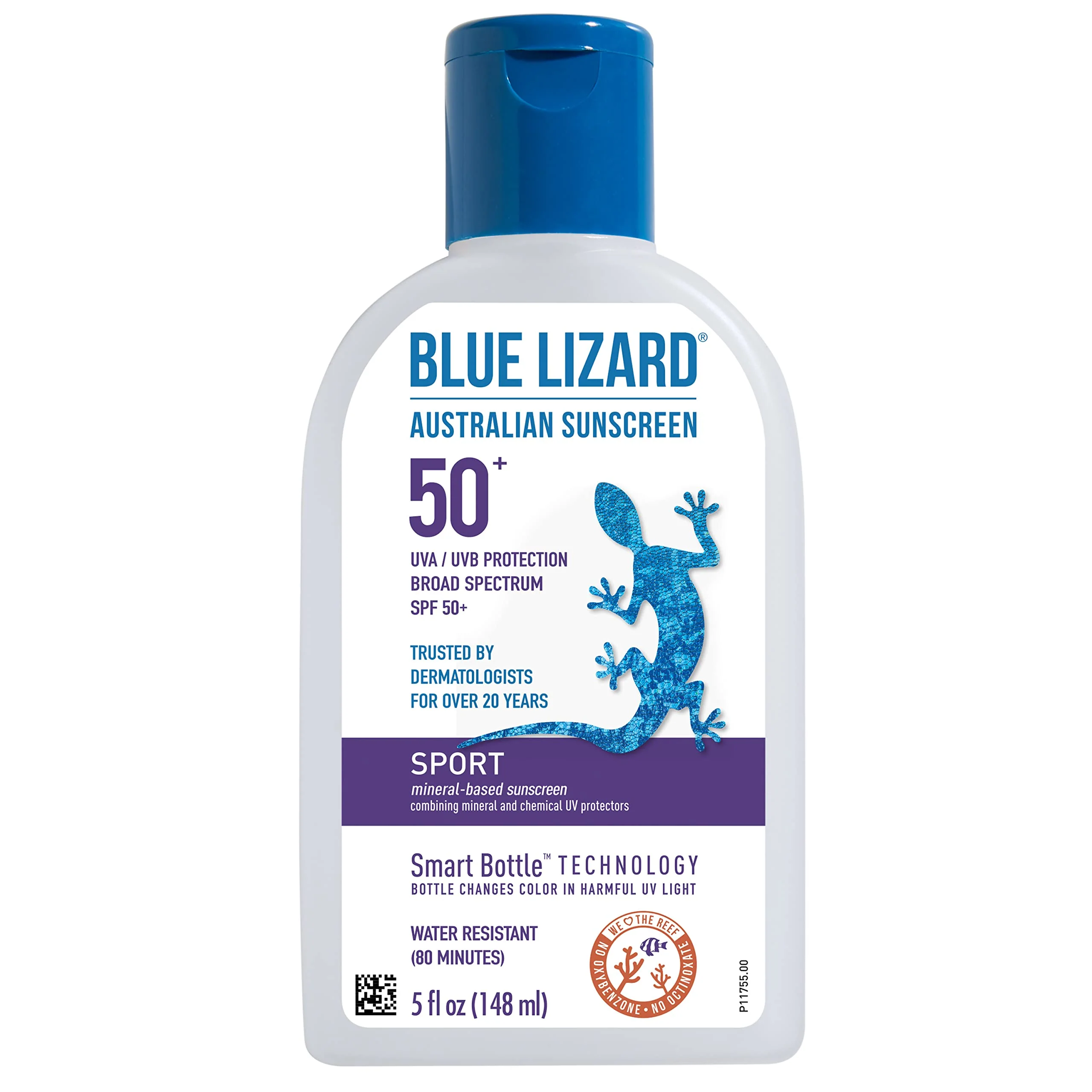 First-Class BLUE LIZARD Sport Mineral-Based Sunscreen Lotion - SPF 50 - 5 oz Refined