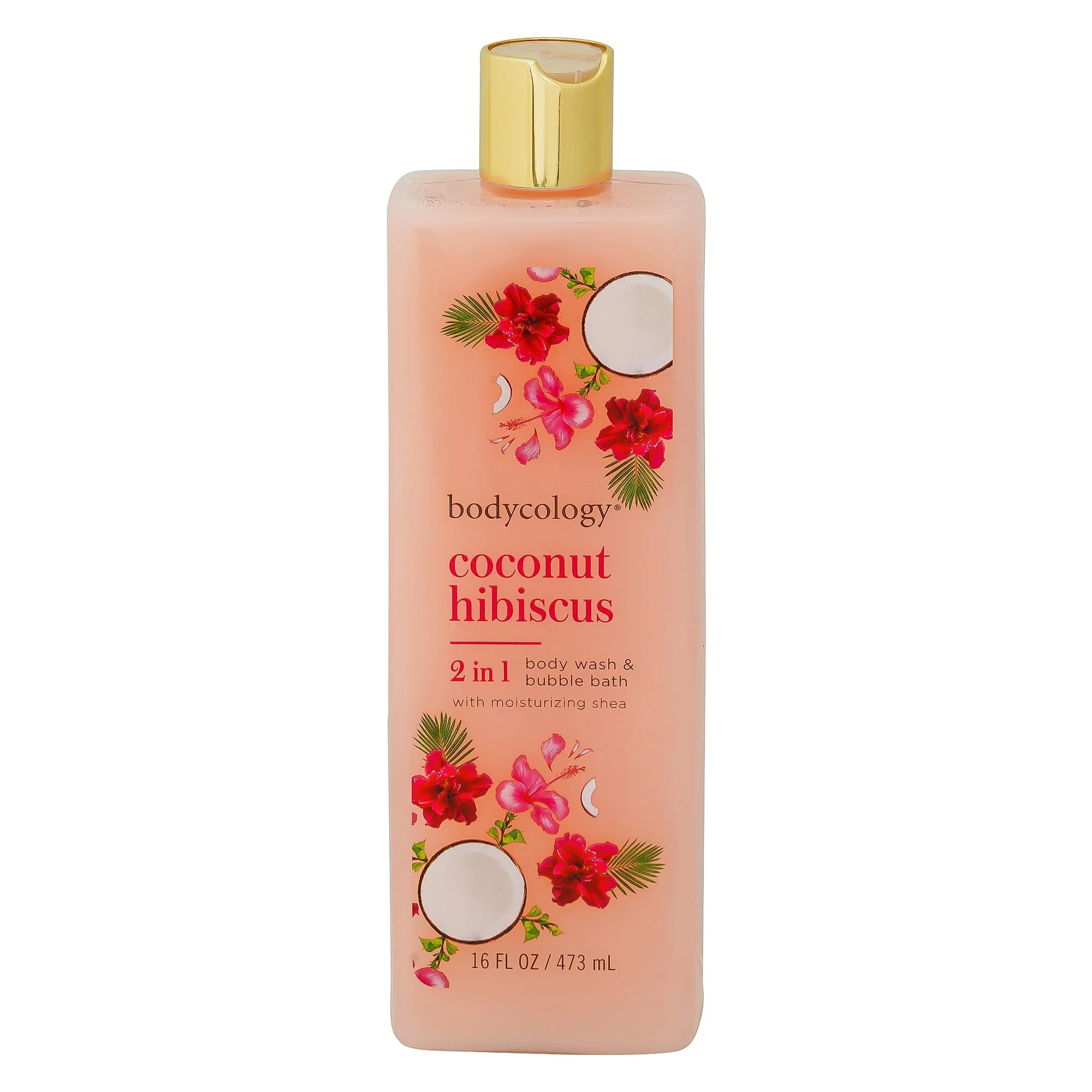Sustainable Bodycology Coconut Hibiscus Moisturizing Body Wash for Women 16 Ounce Functional