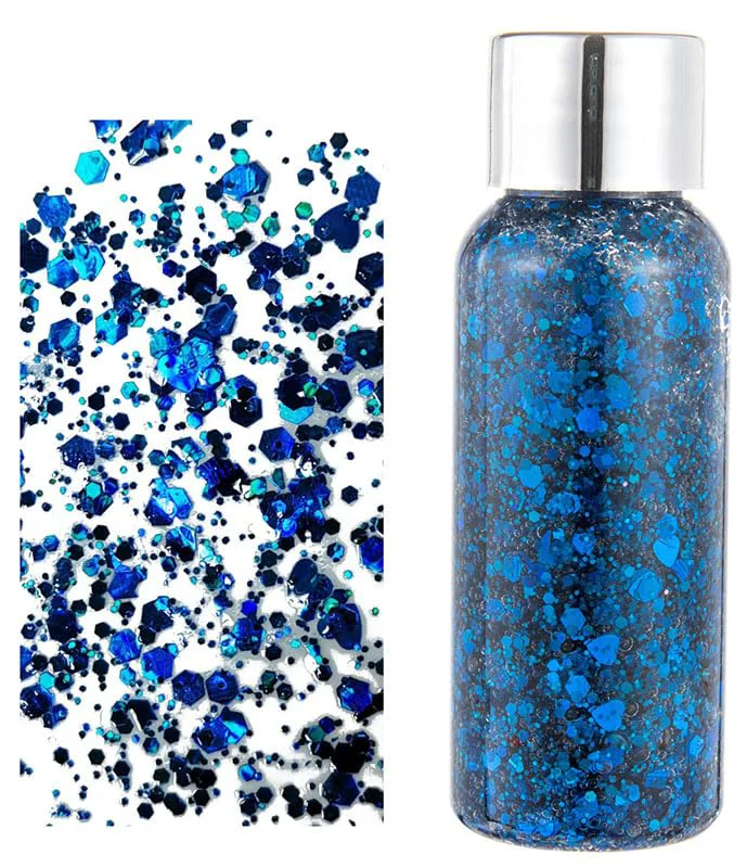 Reusable Body Glitter Gel Face Glitter Body Glitter Liquid Eyeshadow Face Hair Nail Glitter Holiday Glitter Makeup 5 Selected