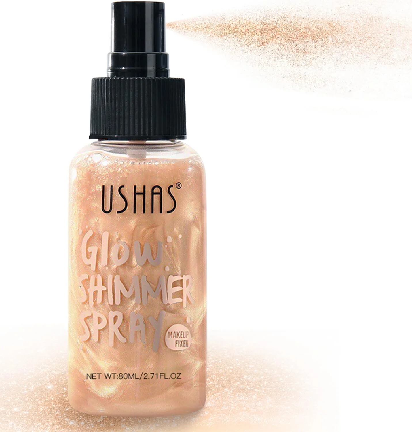 Relaxed Body Glitter Spray Body Shimmer Spray Quick Drying Body Glow Shimmer Long-Lasting Shiny Glitter Spray for Women Men for Party Concert 2.6 Fl Oz Fine