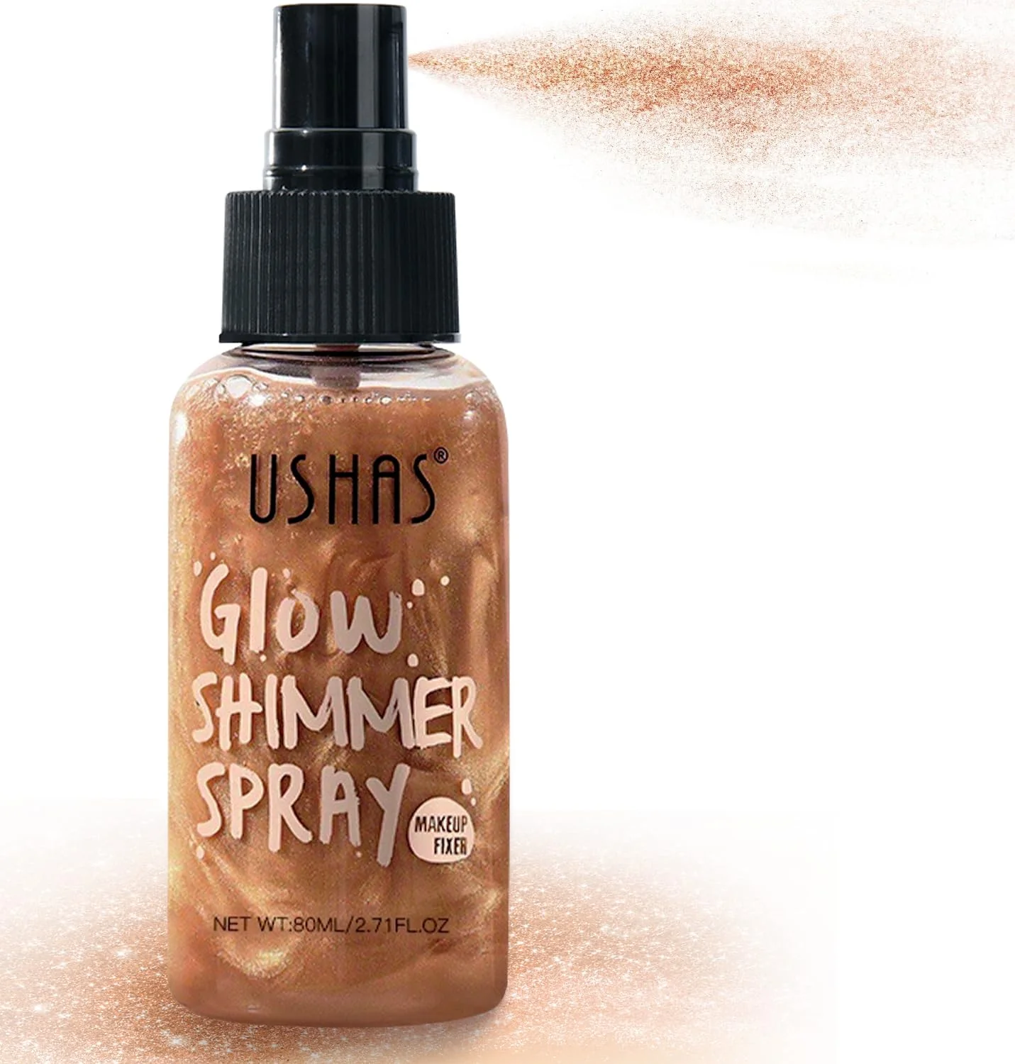 Eco-Friendly Body Glitter Spray Body Shimmer Spray Quick Drying Body Glow Shimmer Long-Lasting Shiny Glitter Spray for Women Men for Party Concert 2.6 Fl Oz High-Grade