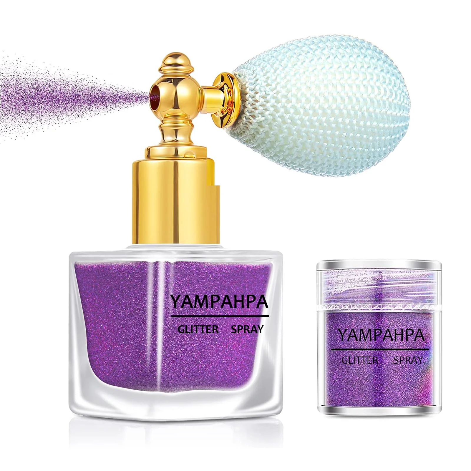Professional Body Glitter Spray Purple Glitter Spray for Hair and Body Include 1 Jar of Refills Healthy