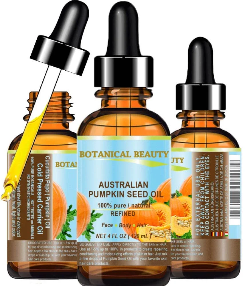 High-End Botanical Beauty Australian PUMPKIN SEED OIL Pure Natural Virgin Unrefined Cold Pressed Carrier Oil. 2 Fl.oz.- 60 ml. for Face Skin Hair Lip Nails Smart