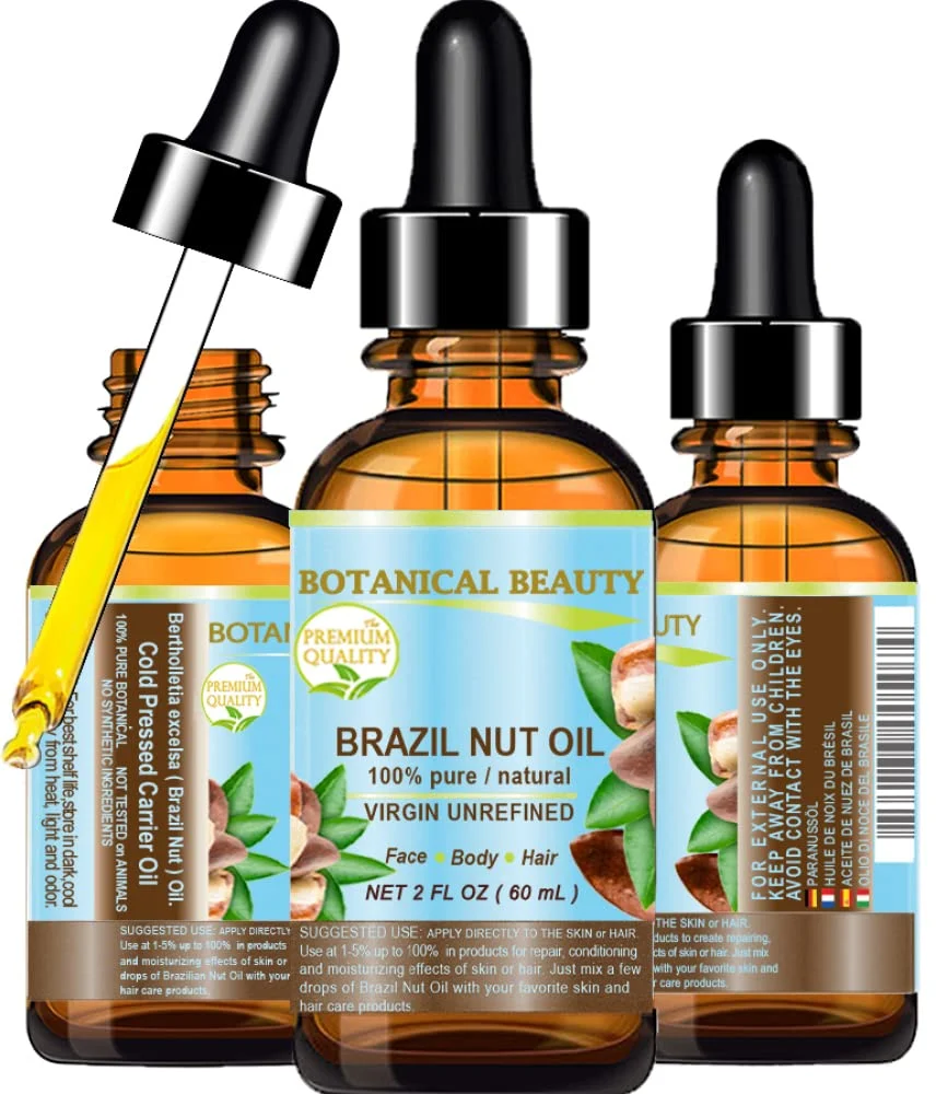 Breathable Botanical Beauty BRAZIL NUT OIL Bertholletia Excelsa WILD GROWTH RAW Sustainable