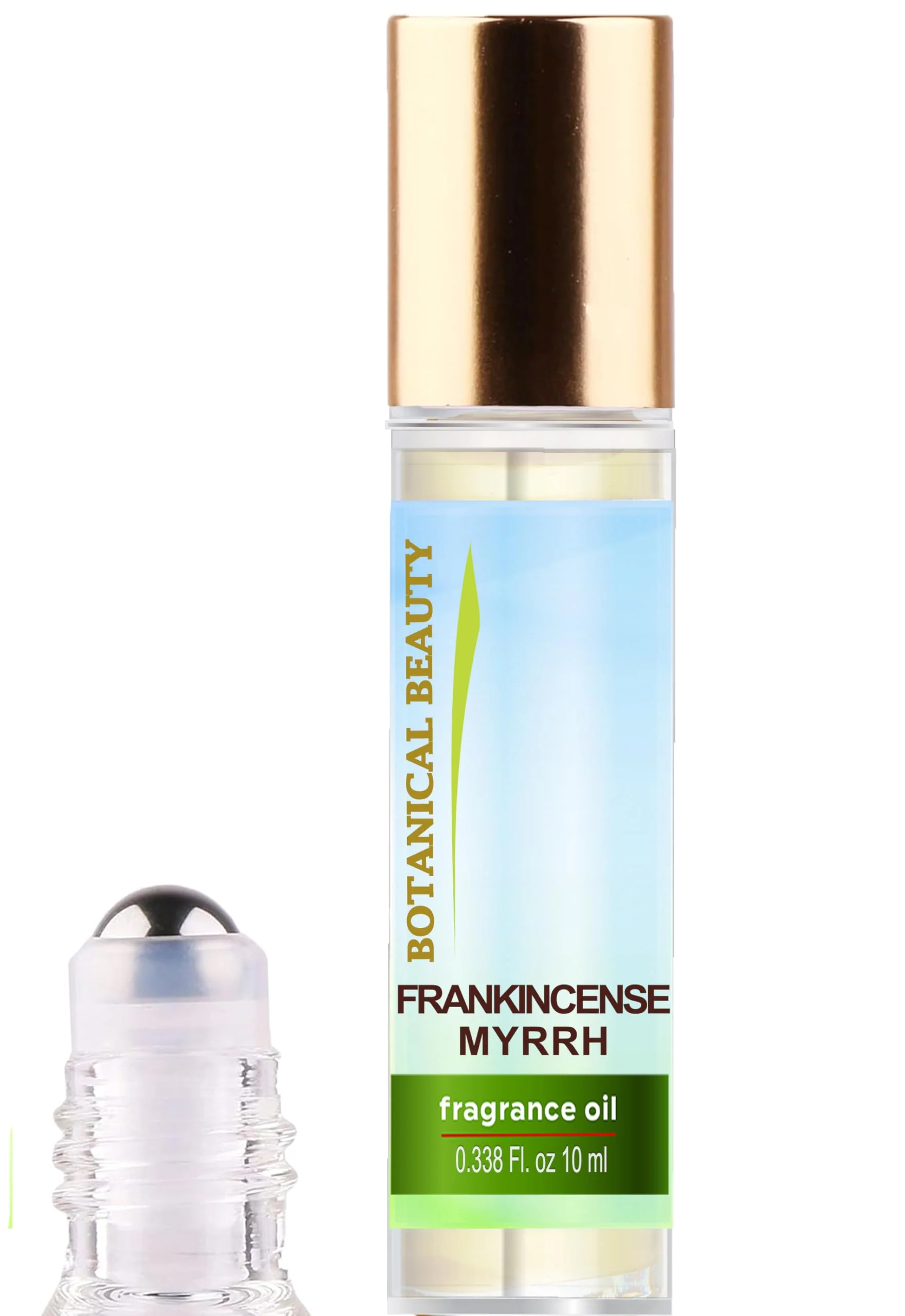 Expertly Made Botanical Beauty FRANKINCENSE MYRRH FRAGRANCE OIL ROLL-ON 0.338 FL OZ 10 ML Rollerball Perfume Alcohol- Long Lasting Elegant