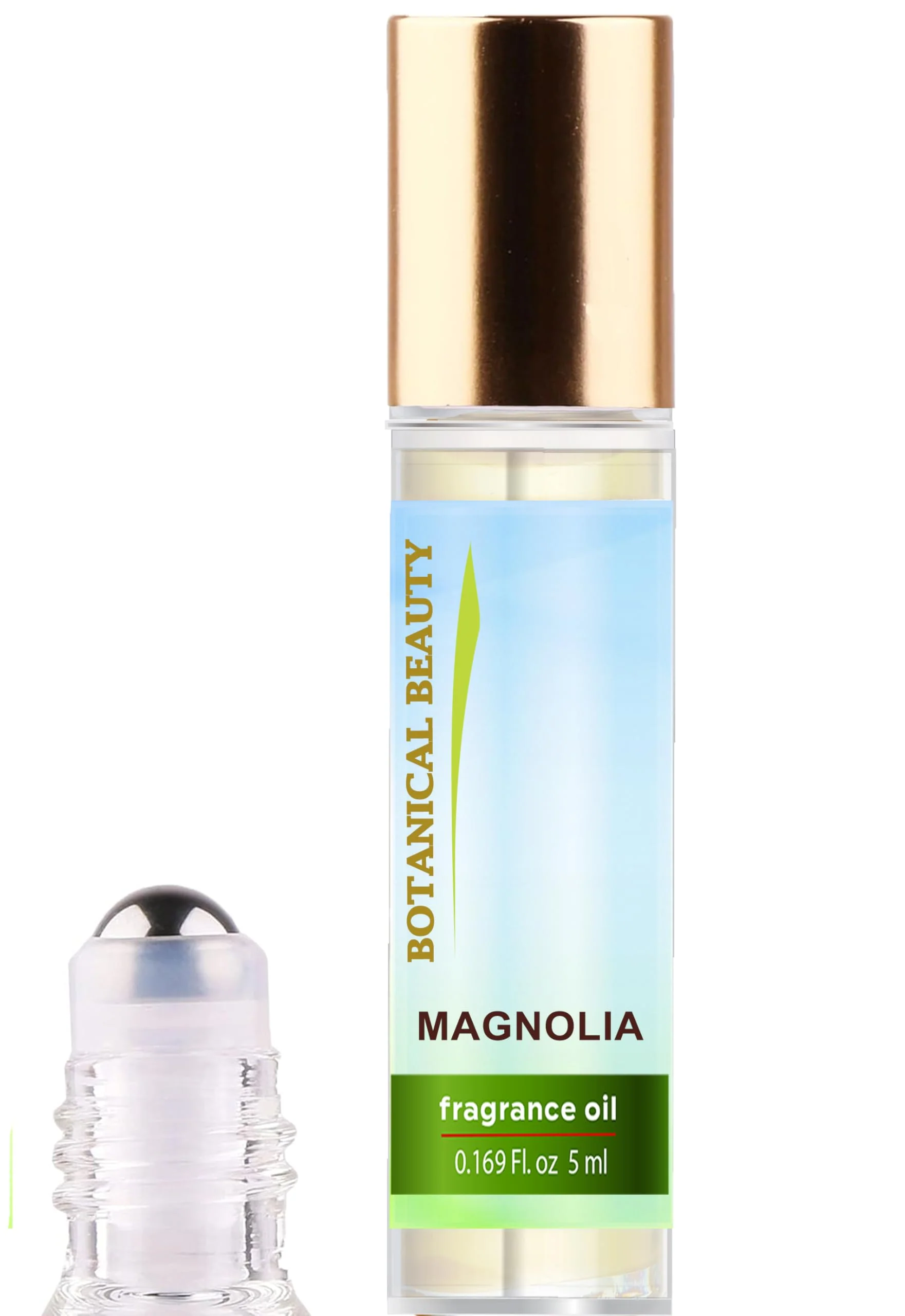 Reusable Botanical Beauty MAGNOLIA FRAGRANCE OIL ROLL-ON 0.169 Fl Oz 5 ml Rollerball Perfume Long Lasting an luxury scent of blend of Jasmine Rose Artisan