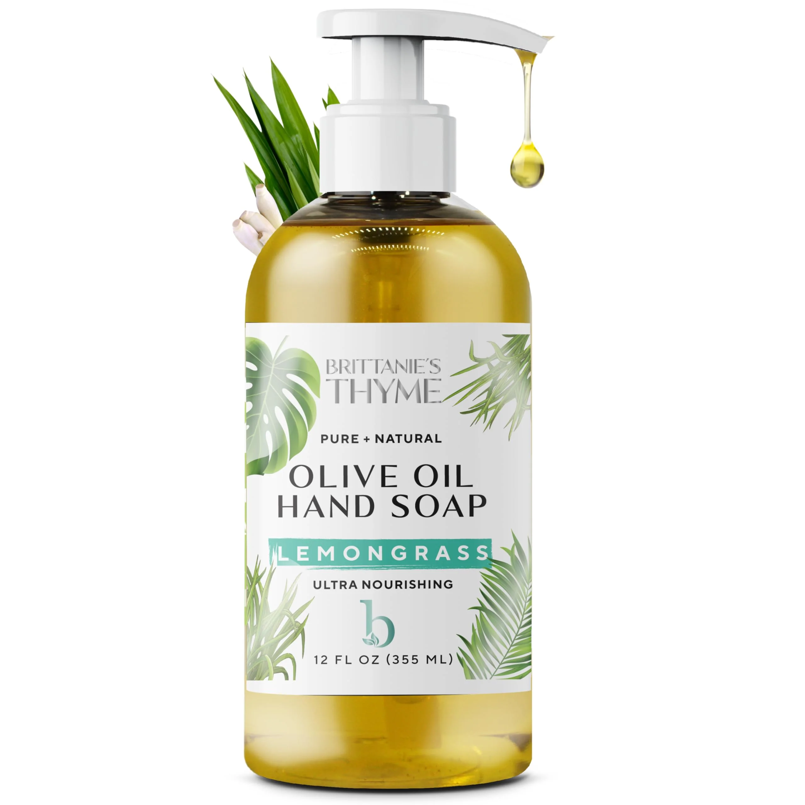 Verified Brittanie s Pure Castile Liquid Soap Refill Lemongrass 12 Ounce Dish Soap Hair Body Home Gentle and Pure Made with Natural Luxurious Oils Refined