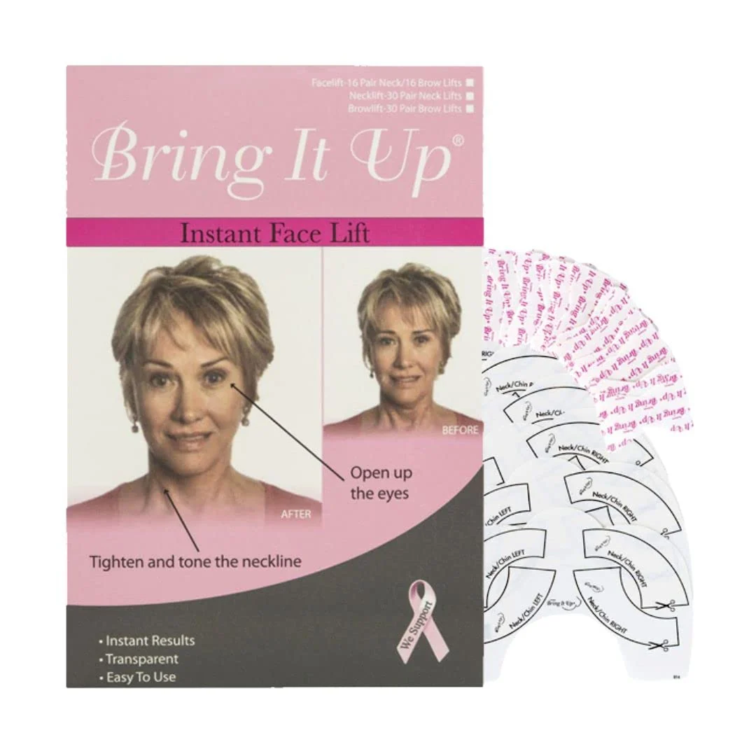 Contemporary Bring It Up Instant Face Lift Tape Kit 30-Day Supply Transparent Neck Eyebrow Lift Strips Anti-Wrinkle Stickers Face Tape Instantly Lifts First-Class