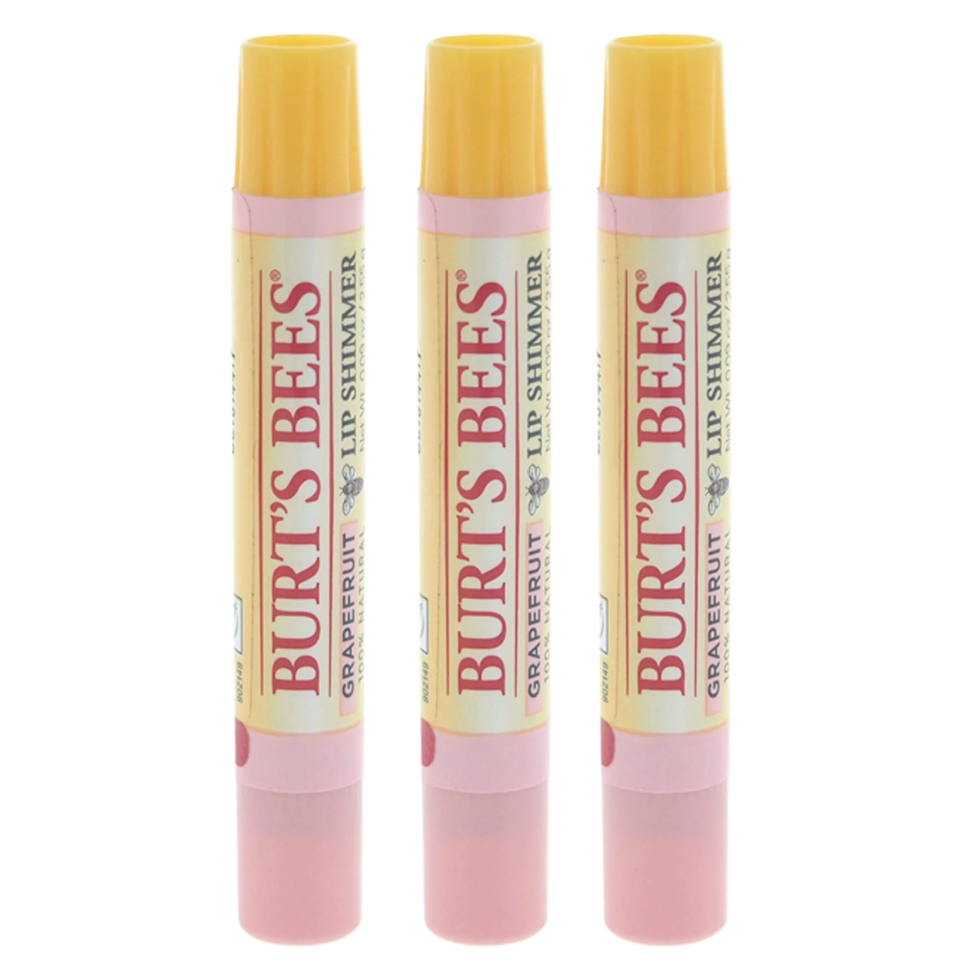 Artisan Burt's Bees Lip Shimmer Grapefruit 0.09 oz Pack of 3 Casual
