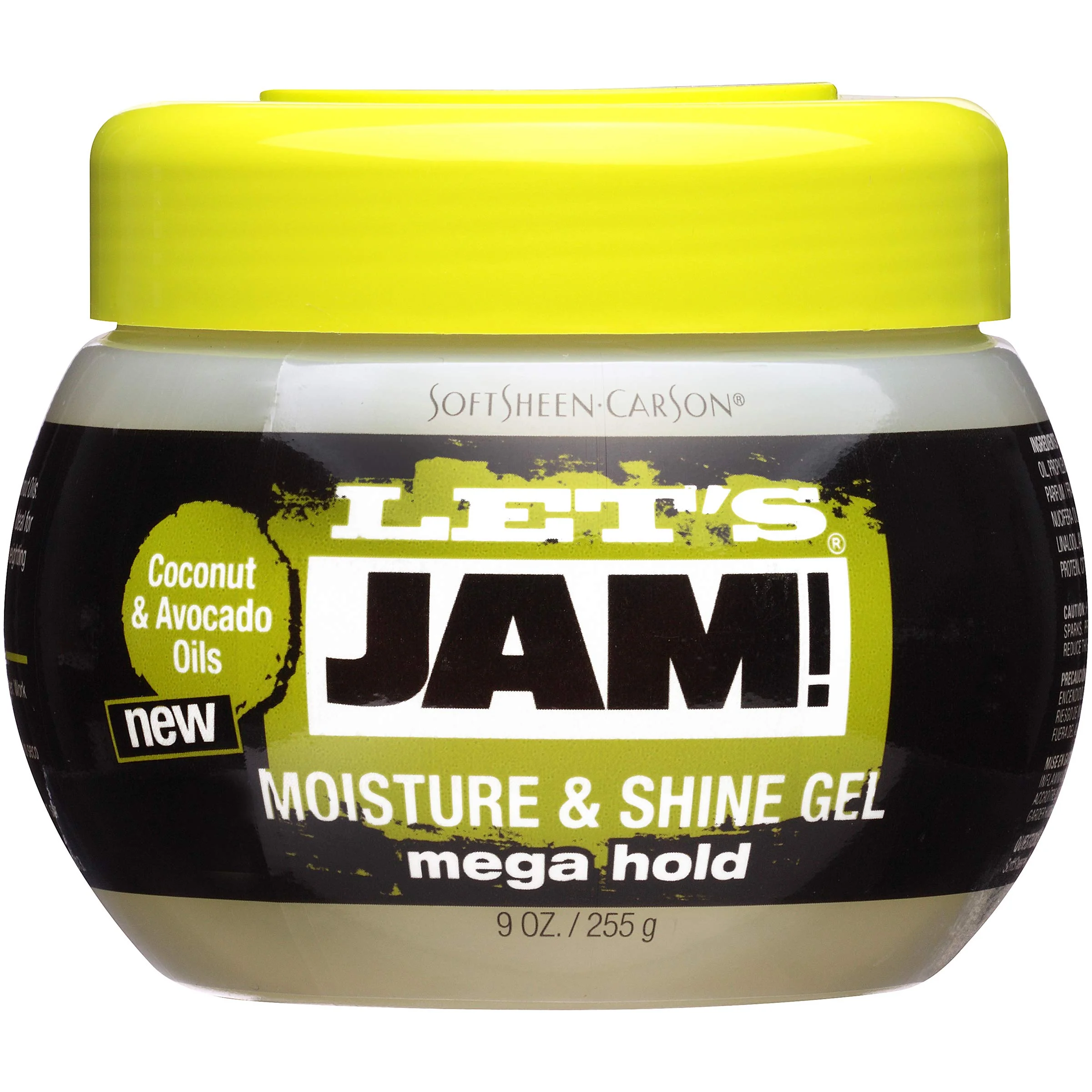 Sophisticated SoftSheen-Carson Let's Jam Shining and Conditioning Gel by Dark and Lovely Mega Hold for all Hair Types with Coconut Oil and Avocado Oil No Advanced