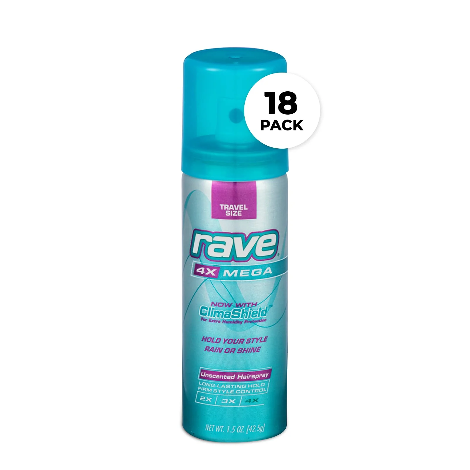 Secure Rave Hair Spray 4X Mega Hold Long-Lasting Hold with ClimaShield Technology 1.5 oz Functional