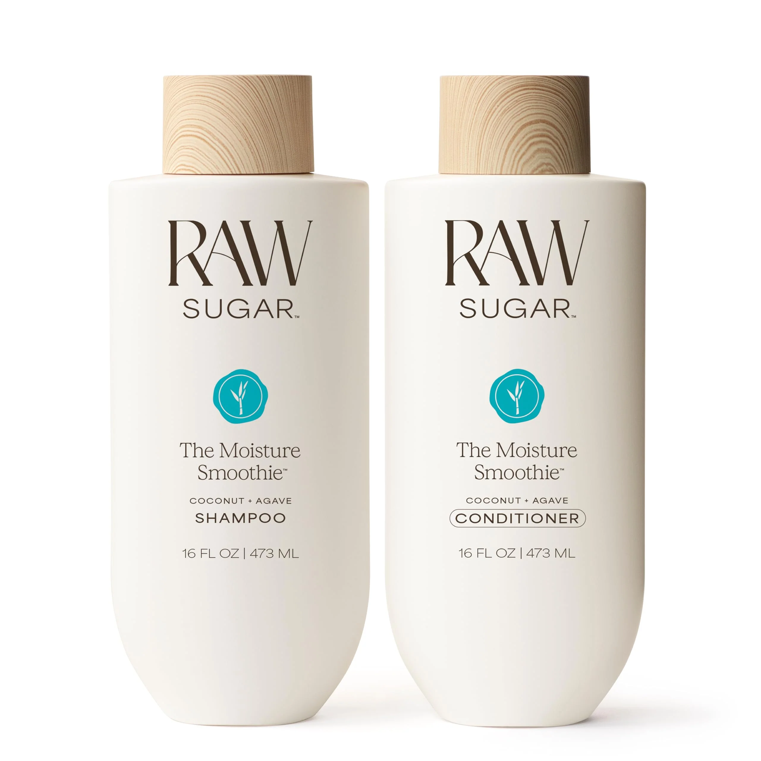 Reliable Raw Sugar The Moisture Smoothie Shampoo and Conditioner with Coconut Oil Agave Sweet Almond Oil Hydrates Nourishes Dry Hair Formulated without Official