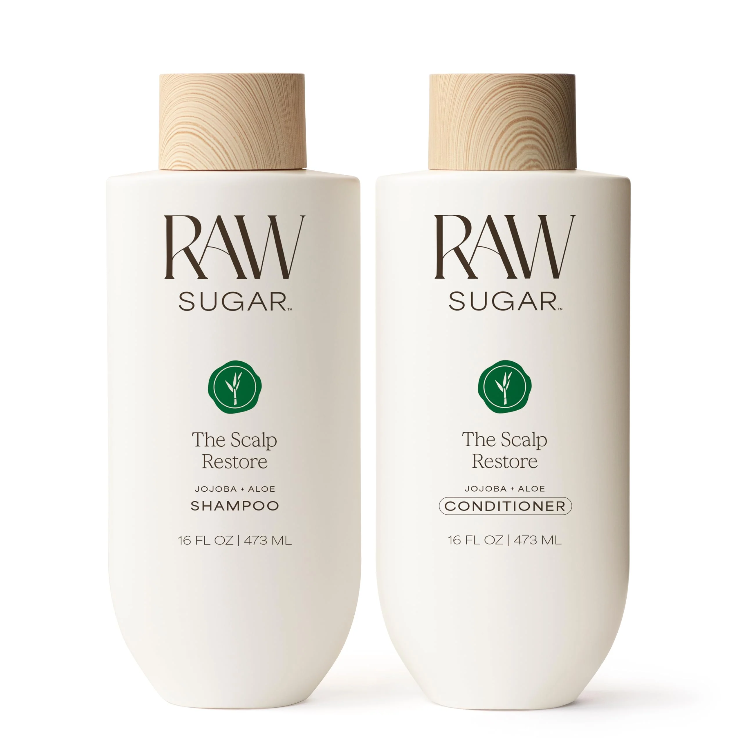Secure Raw Sugar The Scalp Restore Hair Care Bundle Shampoo and Conditioner Set with Jojoba Aloe and Niacinamide Formulated without SLS SLES or Parabens Trendy