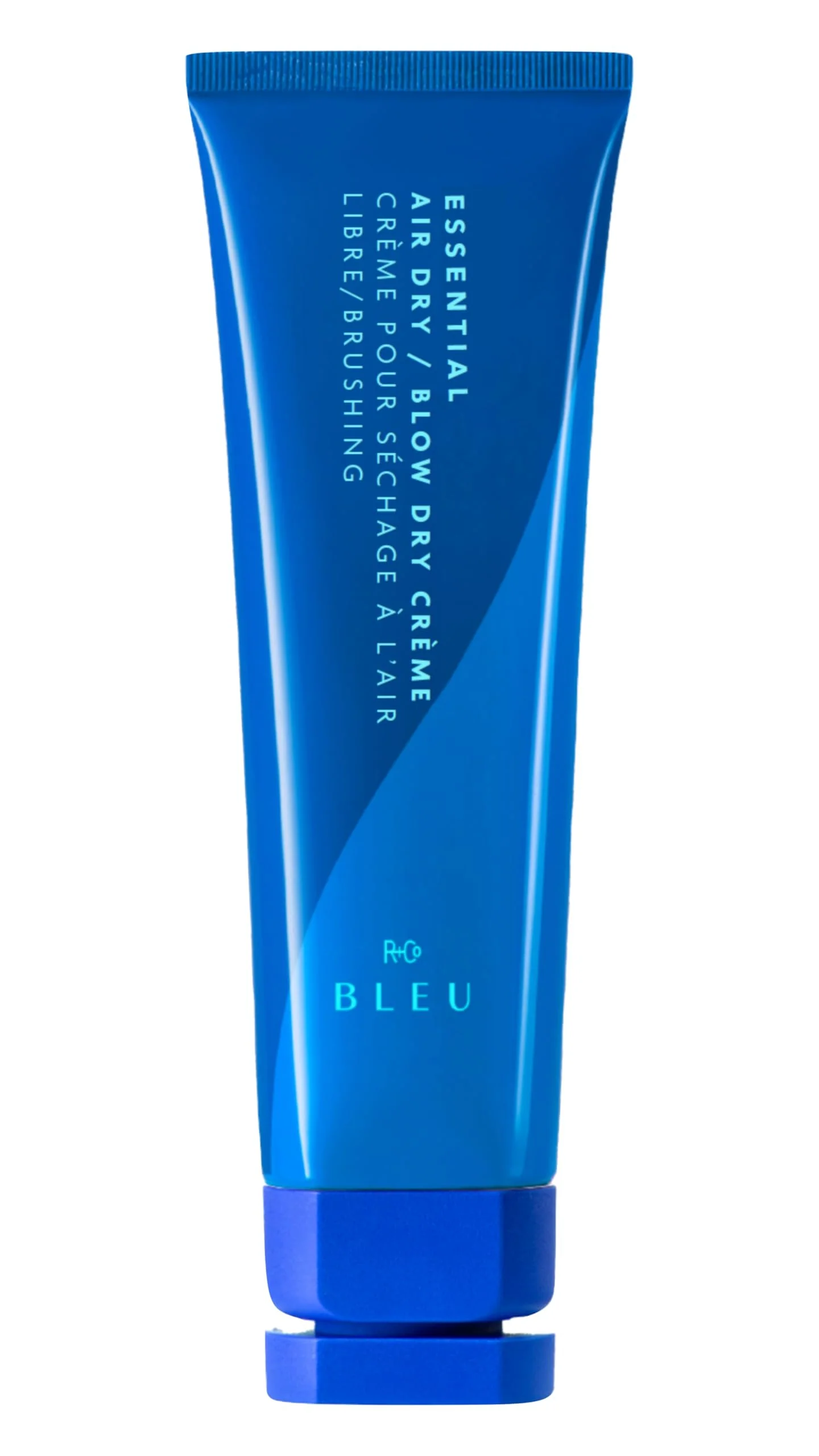 Eco-Friendly R Co BLEU Essential Air Dry Blow Dry Crème - Lightweight Heat Protectant Styling Cream for Frizz Control Hydration Shine - Smooths Detangles Environmentally Friendly
