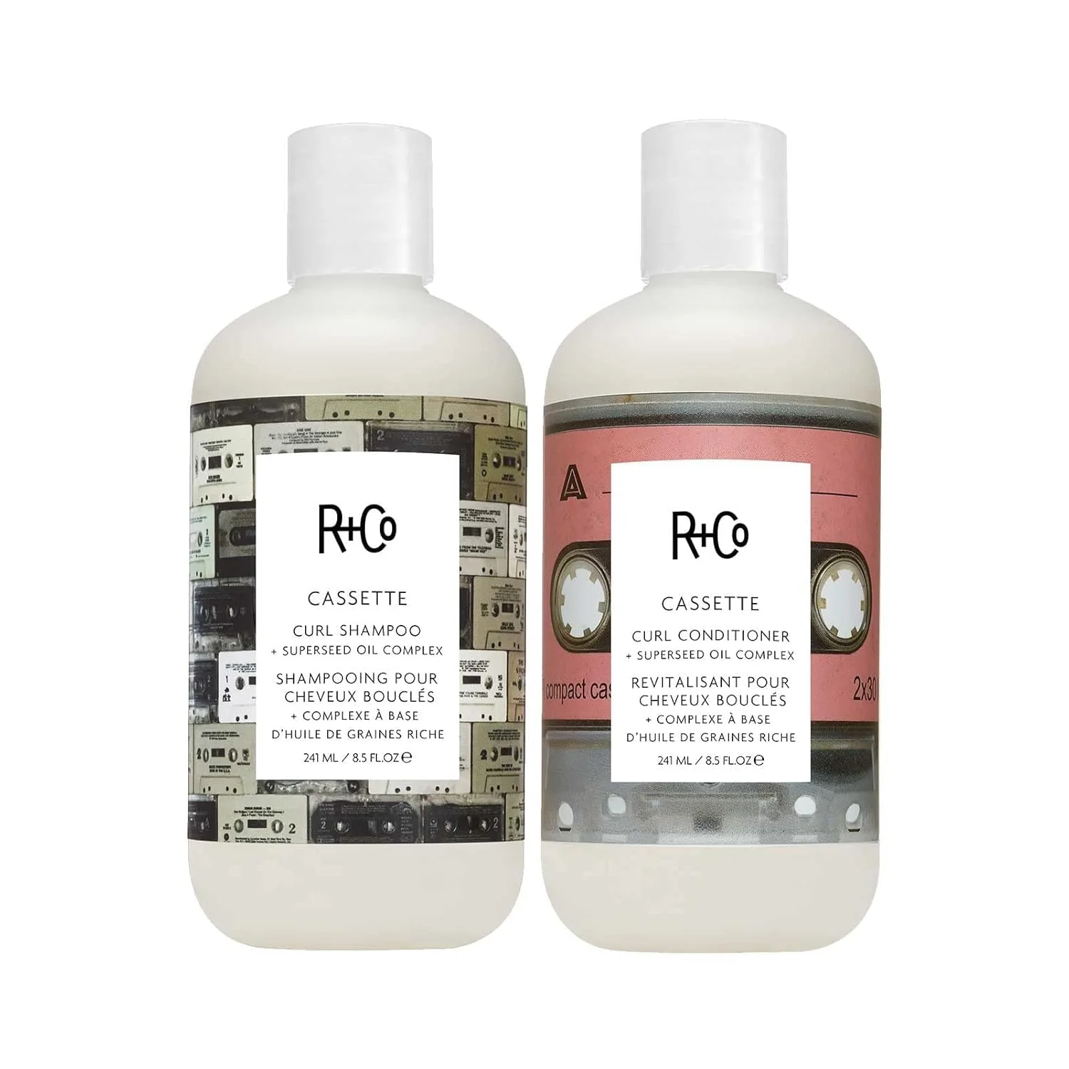 Solid R Co Cassette Curl Shampoo and Conditioner Set - Lightweight Curl Definition Frizz Control for Natural Bouncy Curls - Adds Shine Moisture Top-Quality